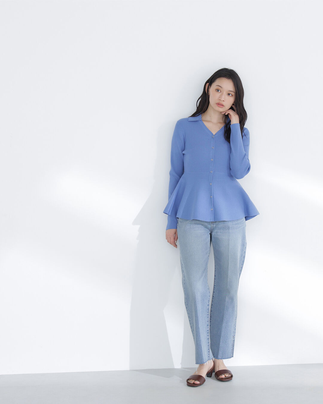  「サイドスリットストレートデニムパンツ」|その他|