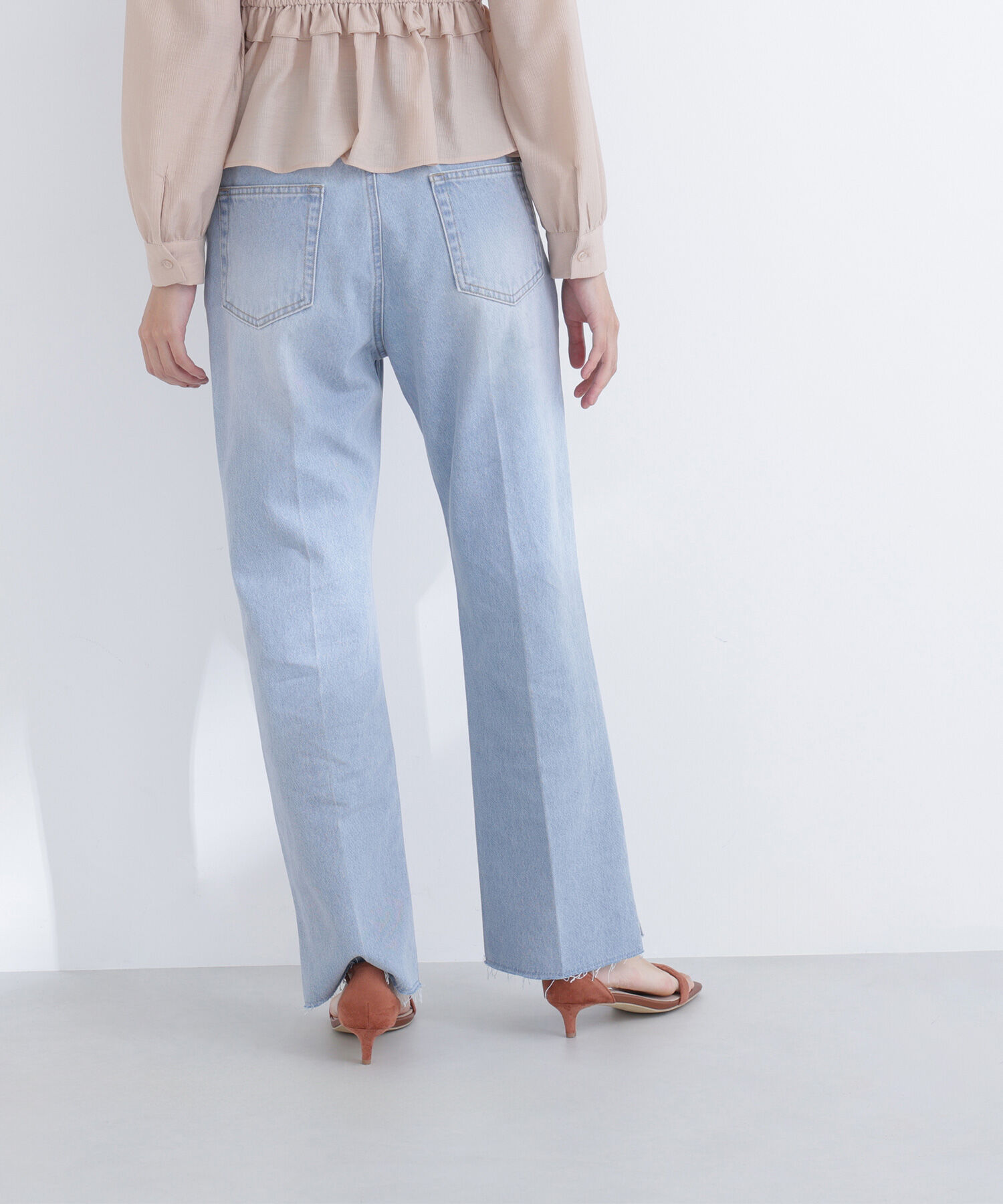  「サイドスリットストレートデニムパンツ」|その他|