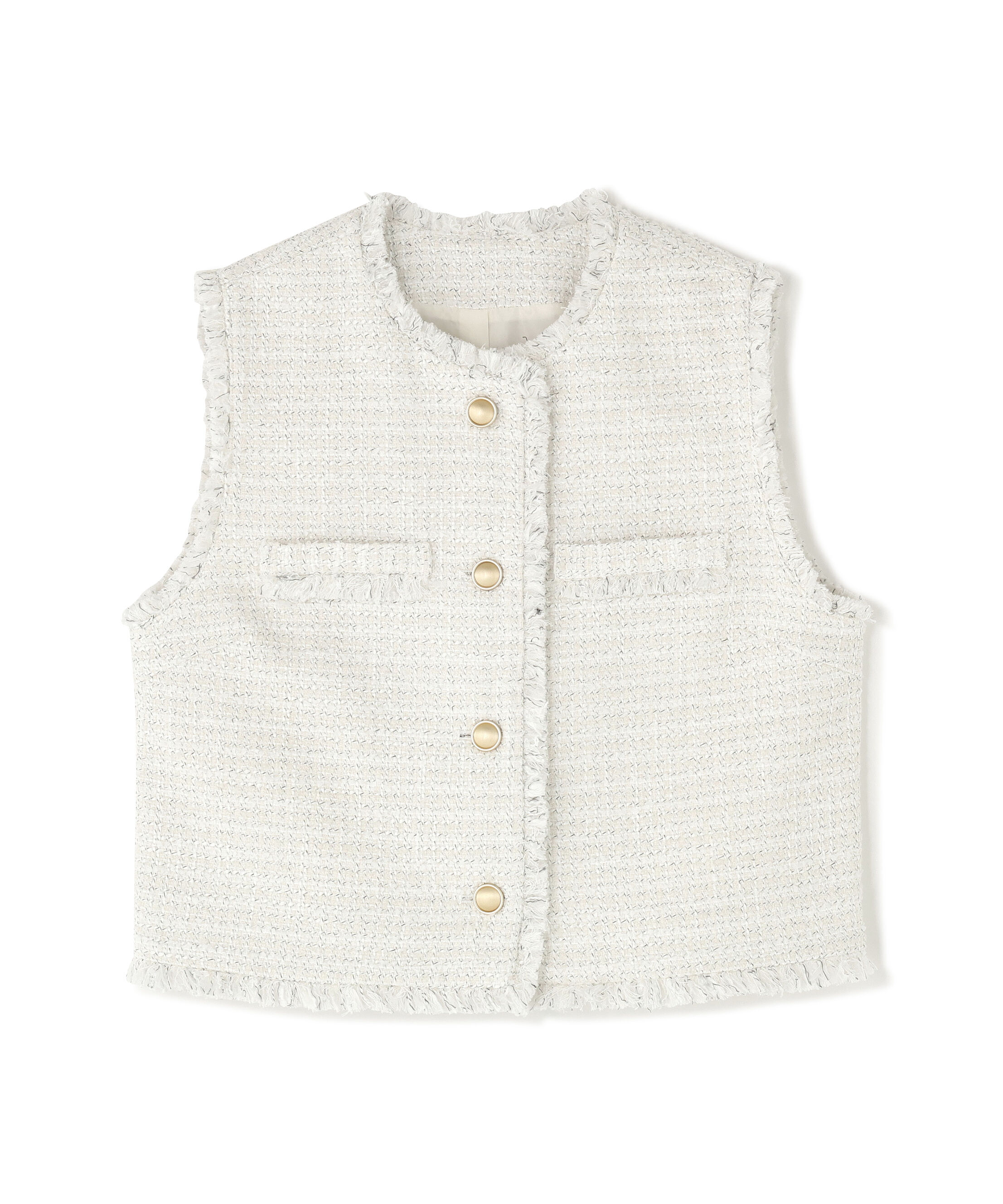  「ツイードシリーズ コンパクトジレ」|ブルゾン・スタジャン|