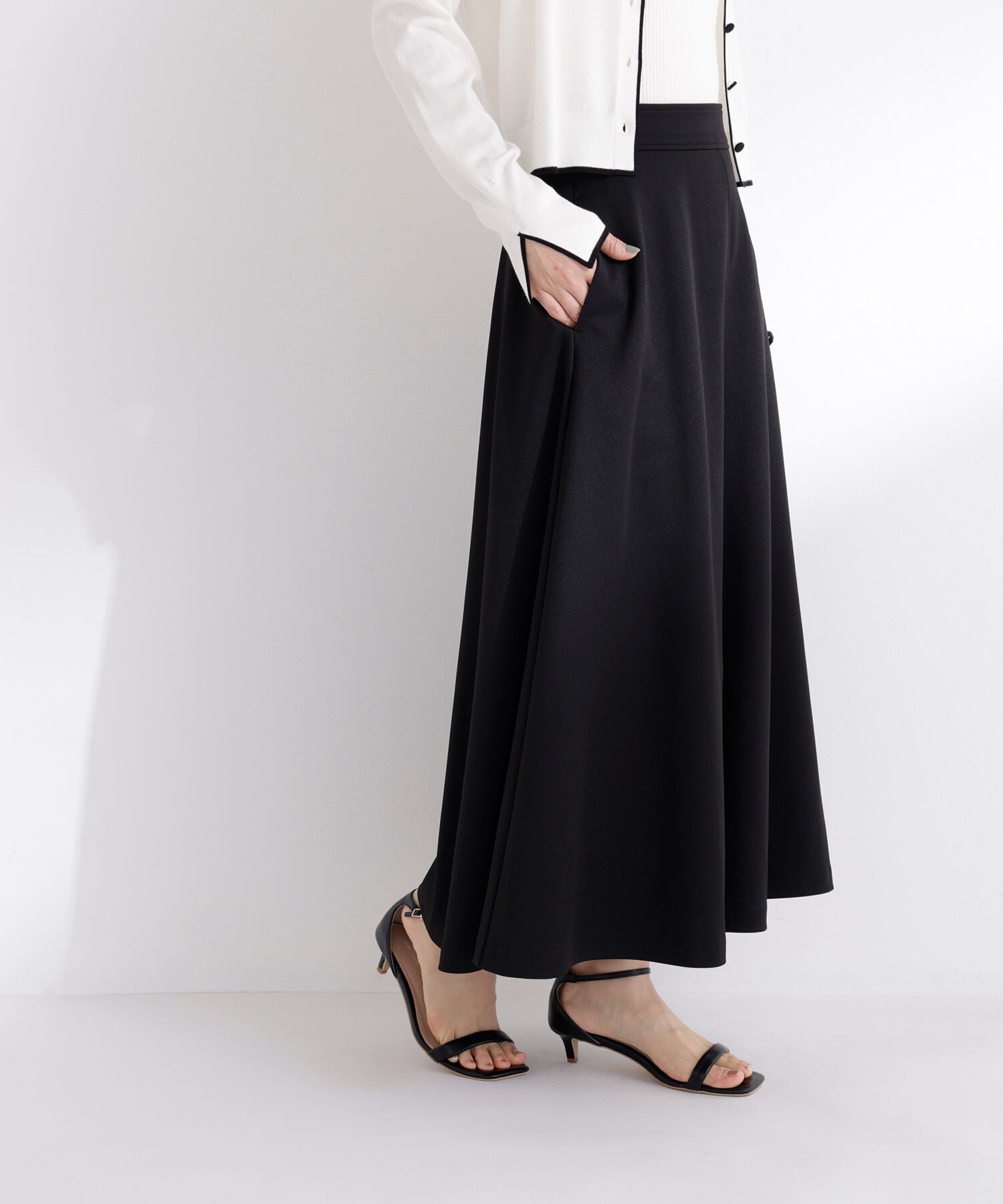  「ストレッチカルゼシリーズ フレアスカート」|スカート|