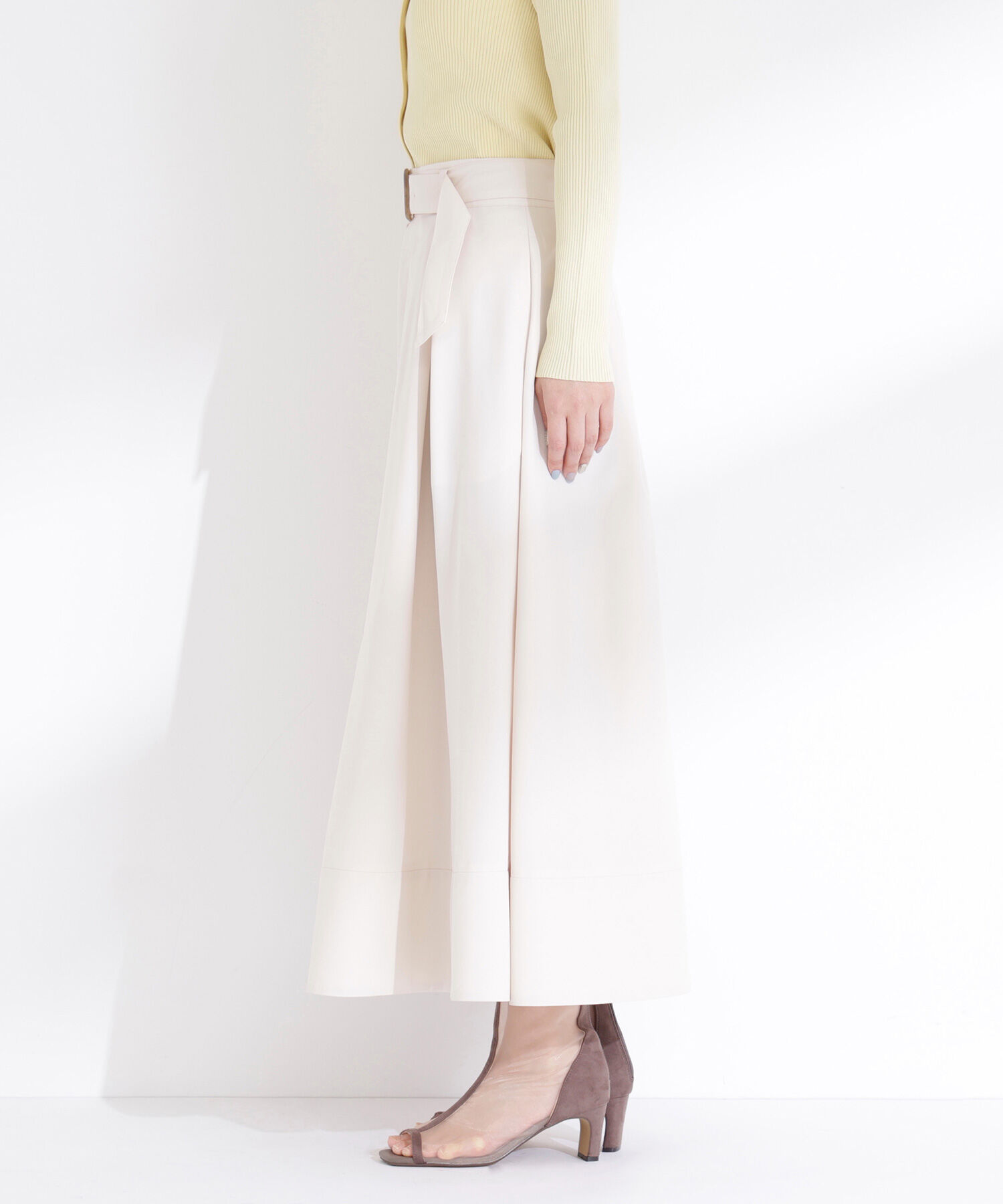  「ベルテッドタックフレアスカート」|スカート|