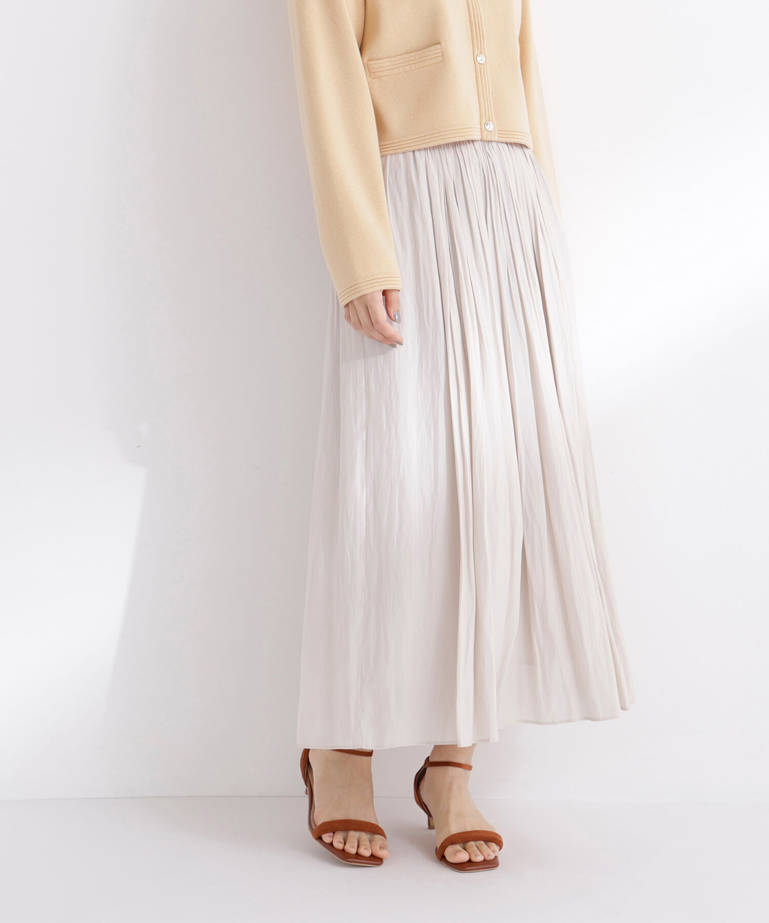  「割繊ギャザースカート」|スカート|