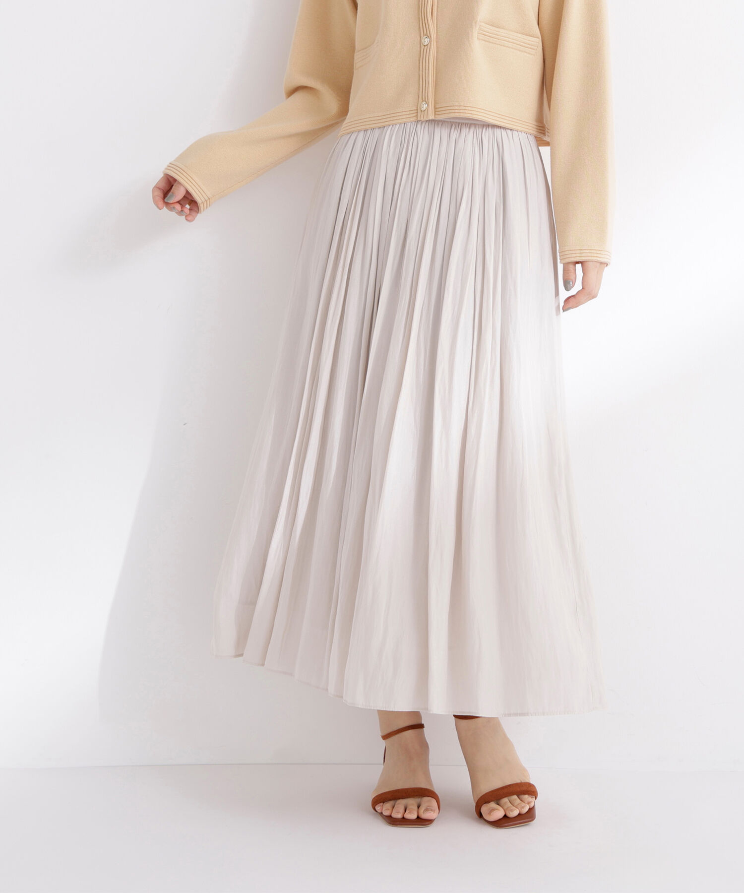  「割繊ギャザースカート」|スカート|