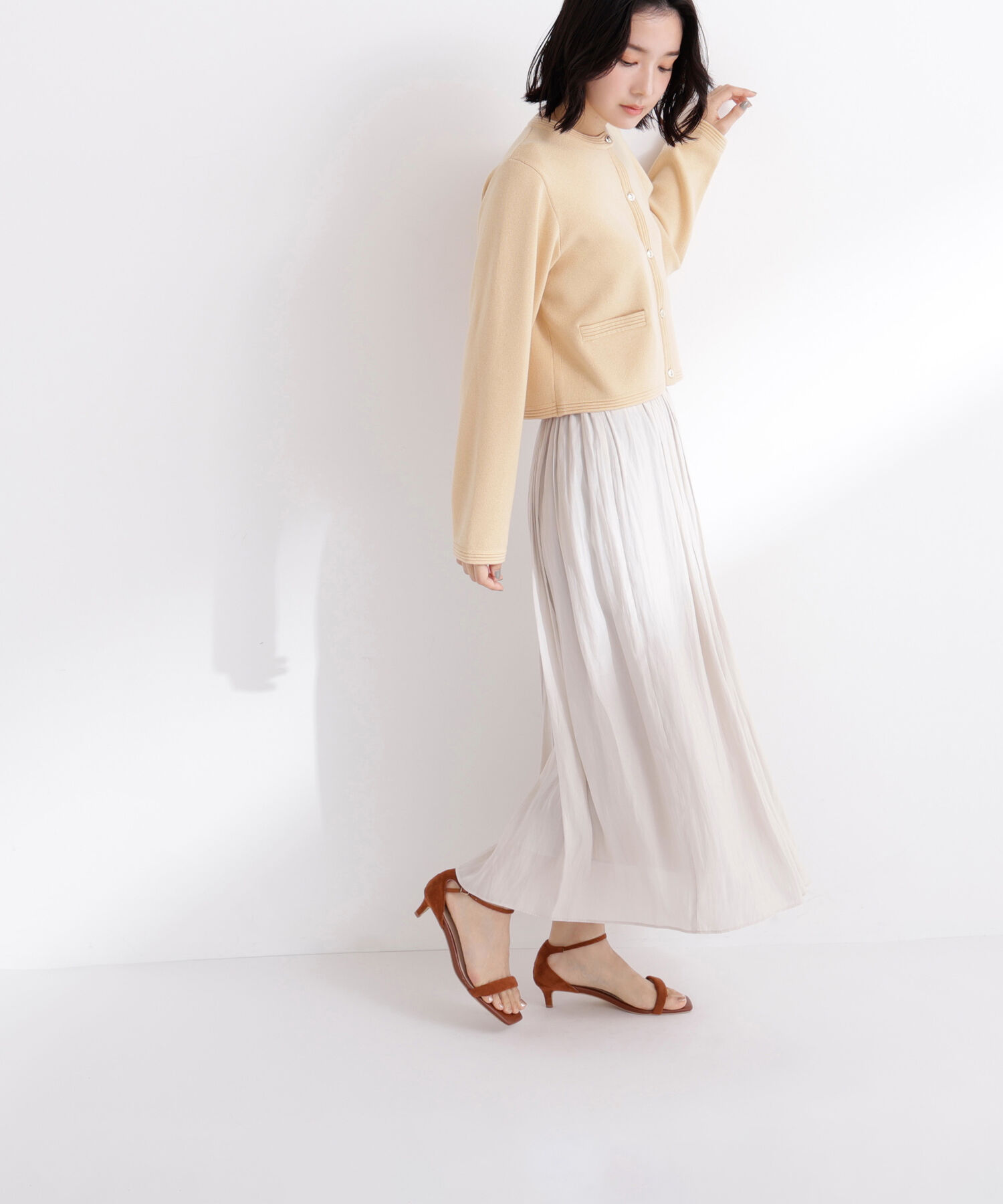  「割繊ギャザースカート」|スカート|