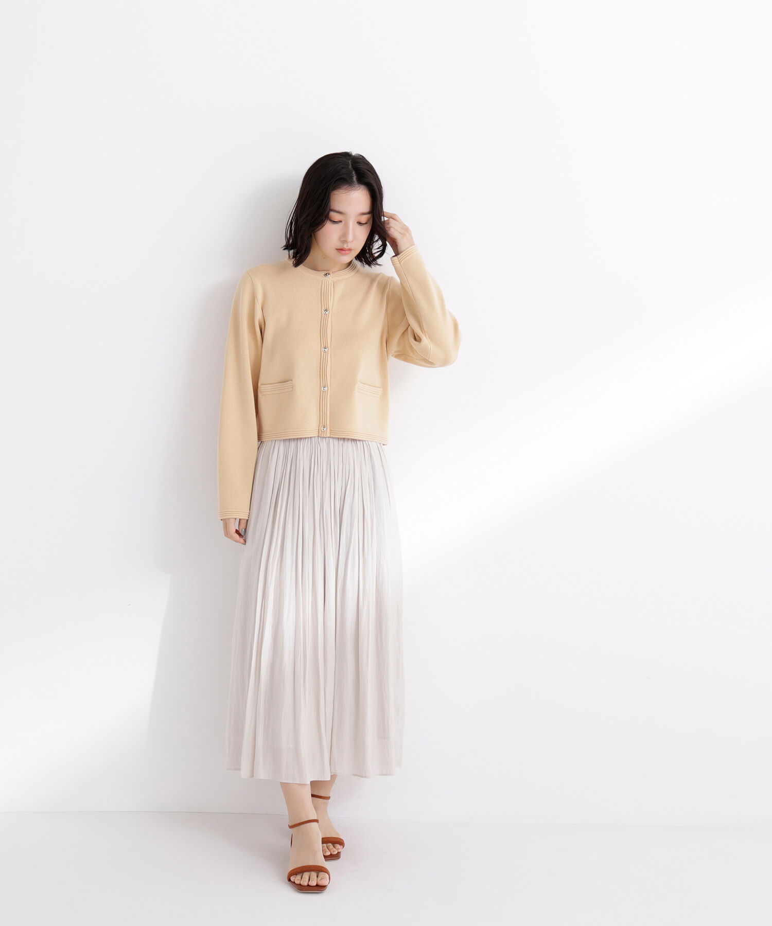  「割繊ギャザースカート」|スカート|