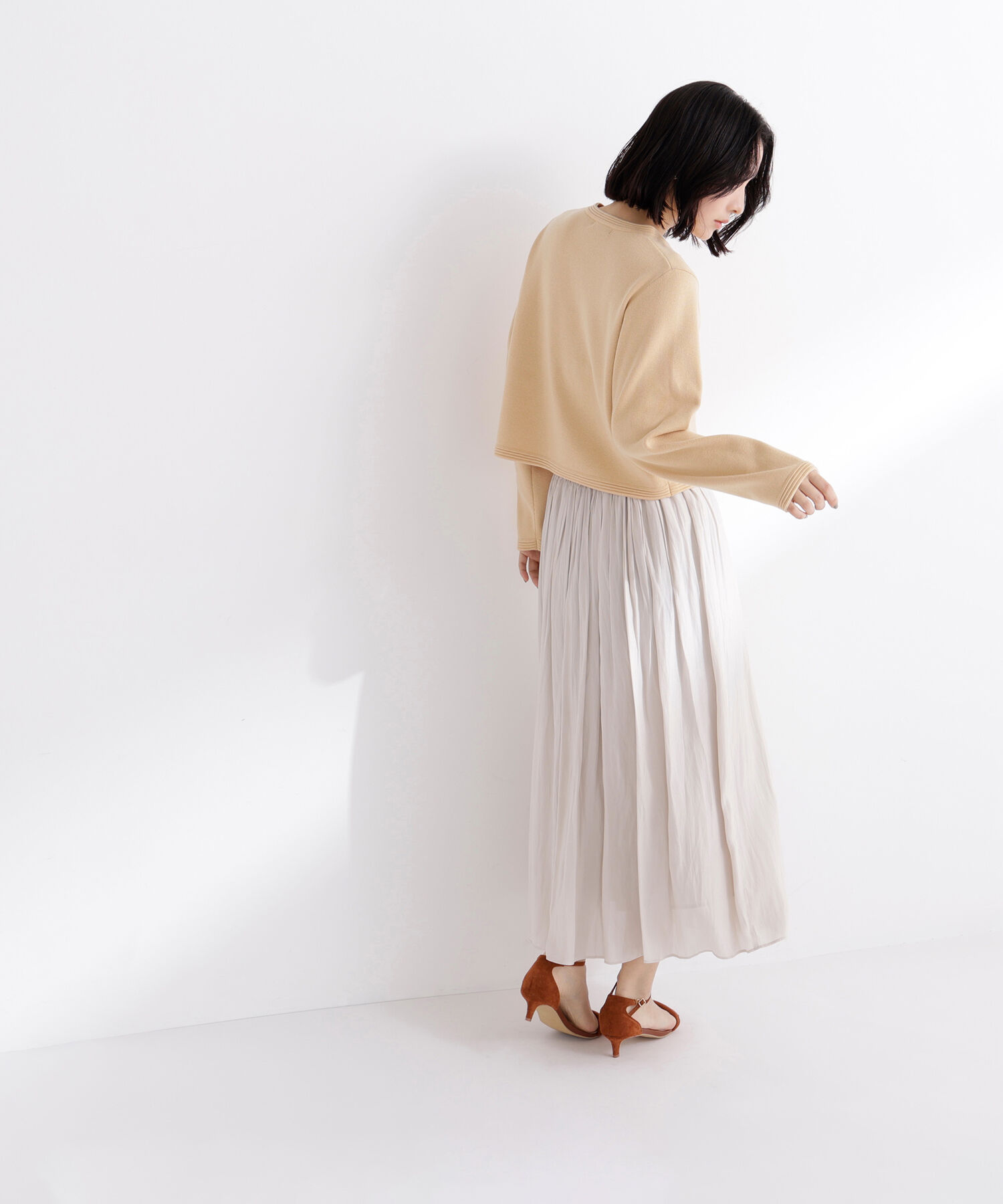  「割繊ギャザースカート」|スカート|