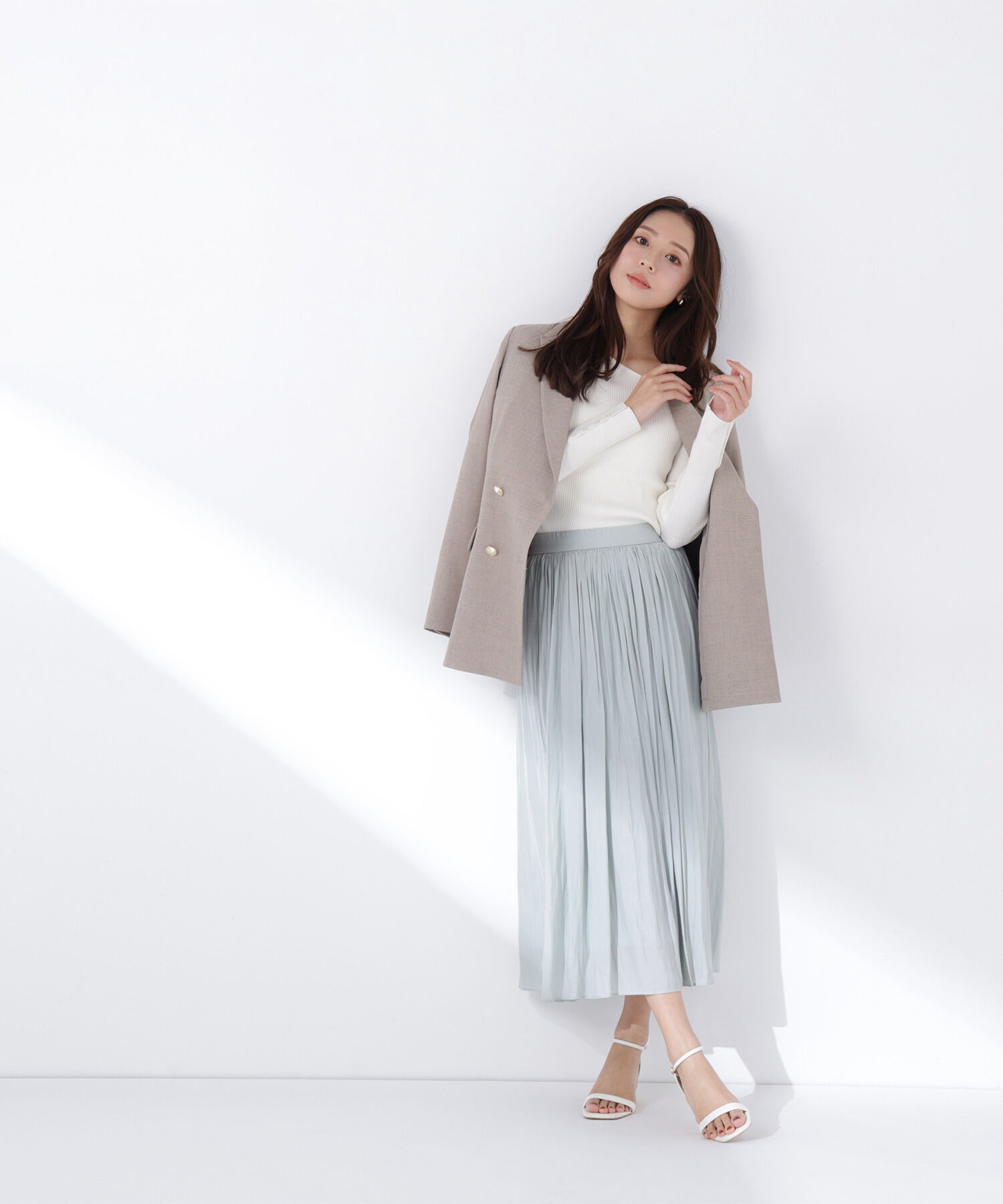  「割繊ギャザースカート」|スカート|