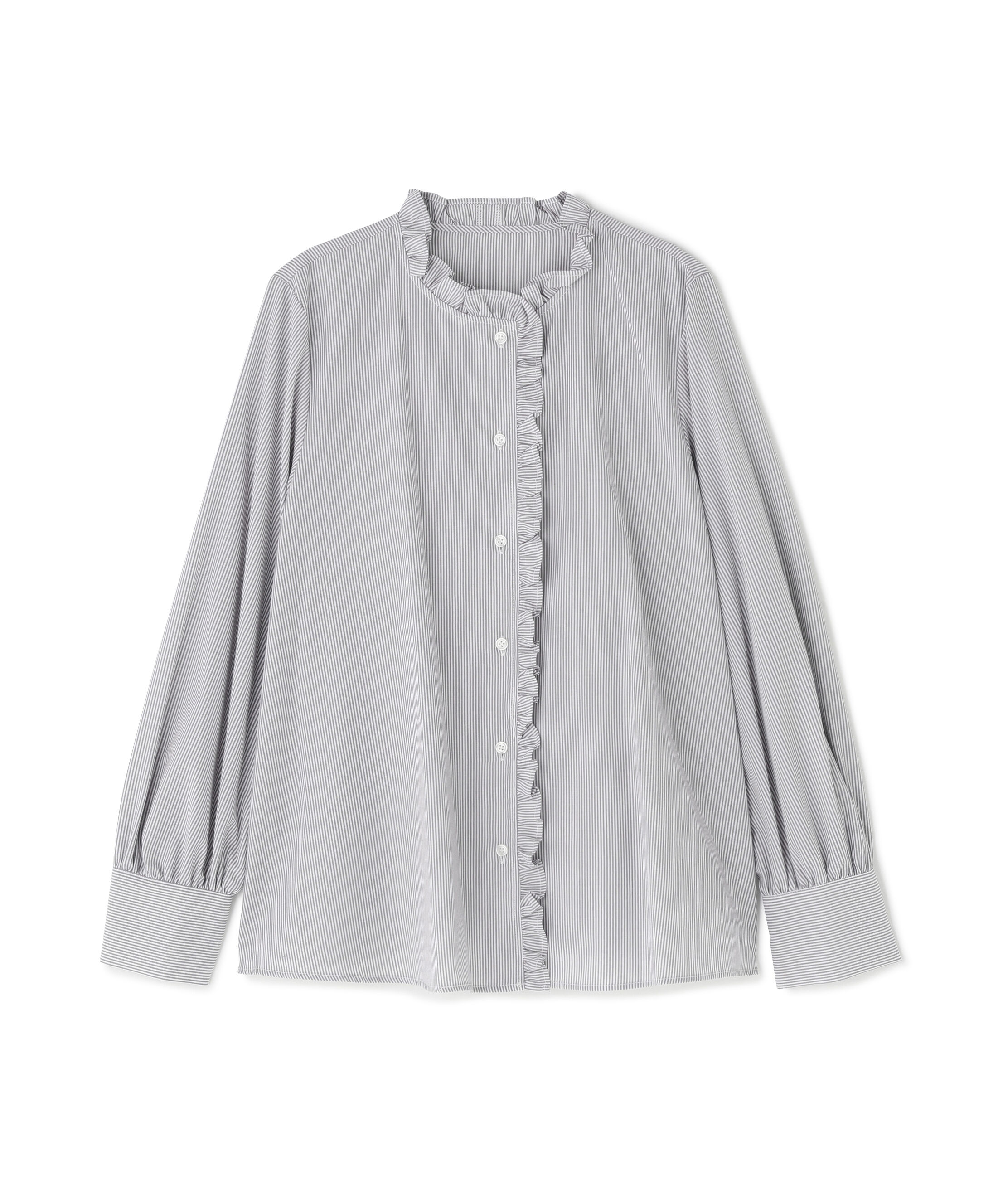  「スタンドネックフリルブラウス」|シャツ・ブラウス|