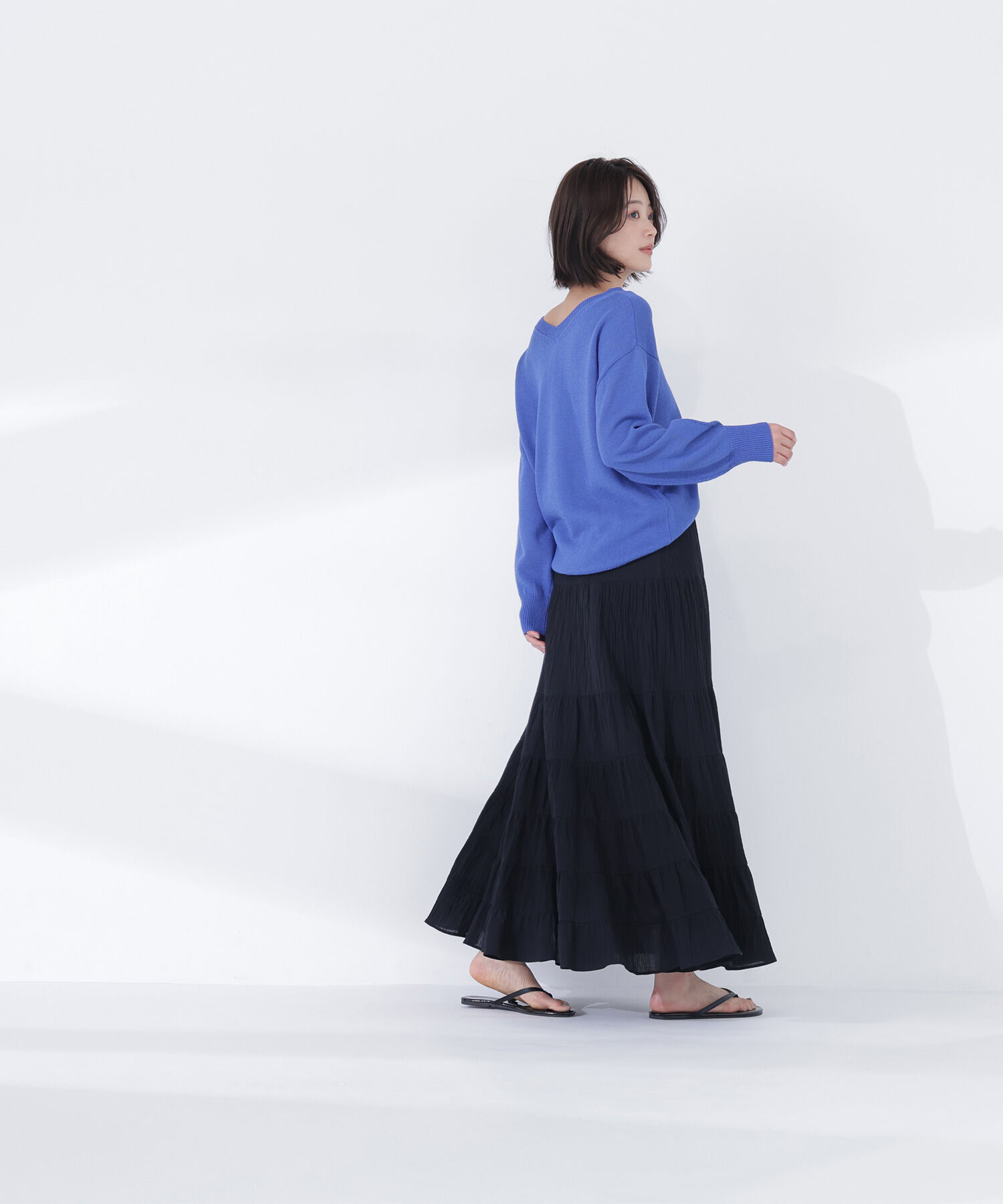  「楊柳ティアードロングスカート」|スカート|