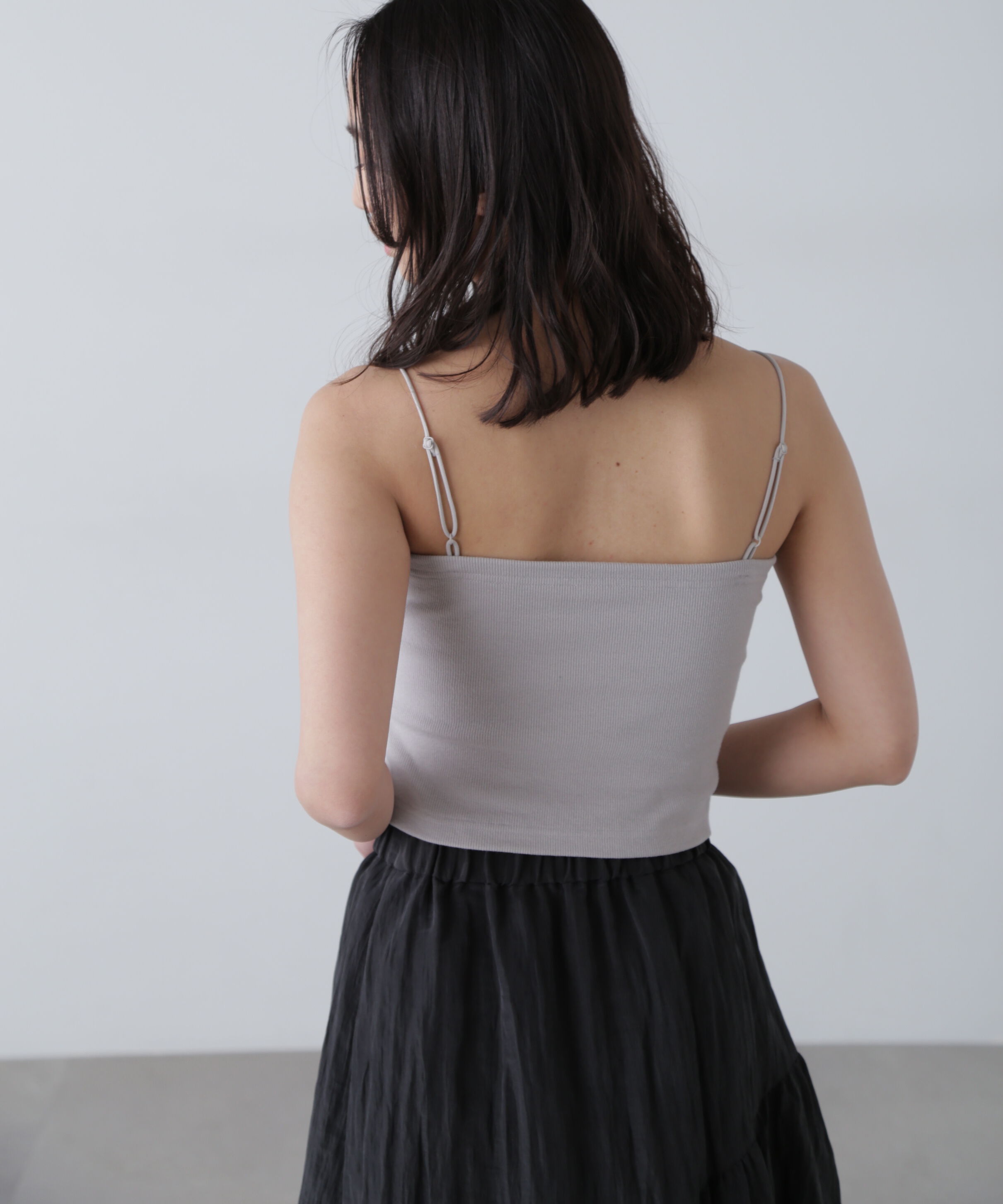  「カップ付きショート丈キャミソール」|Tシャツ・カットソー|