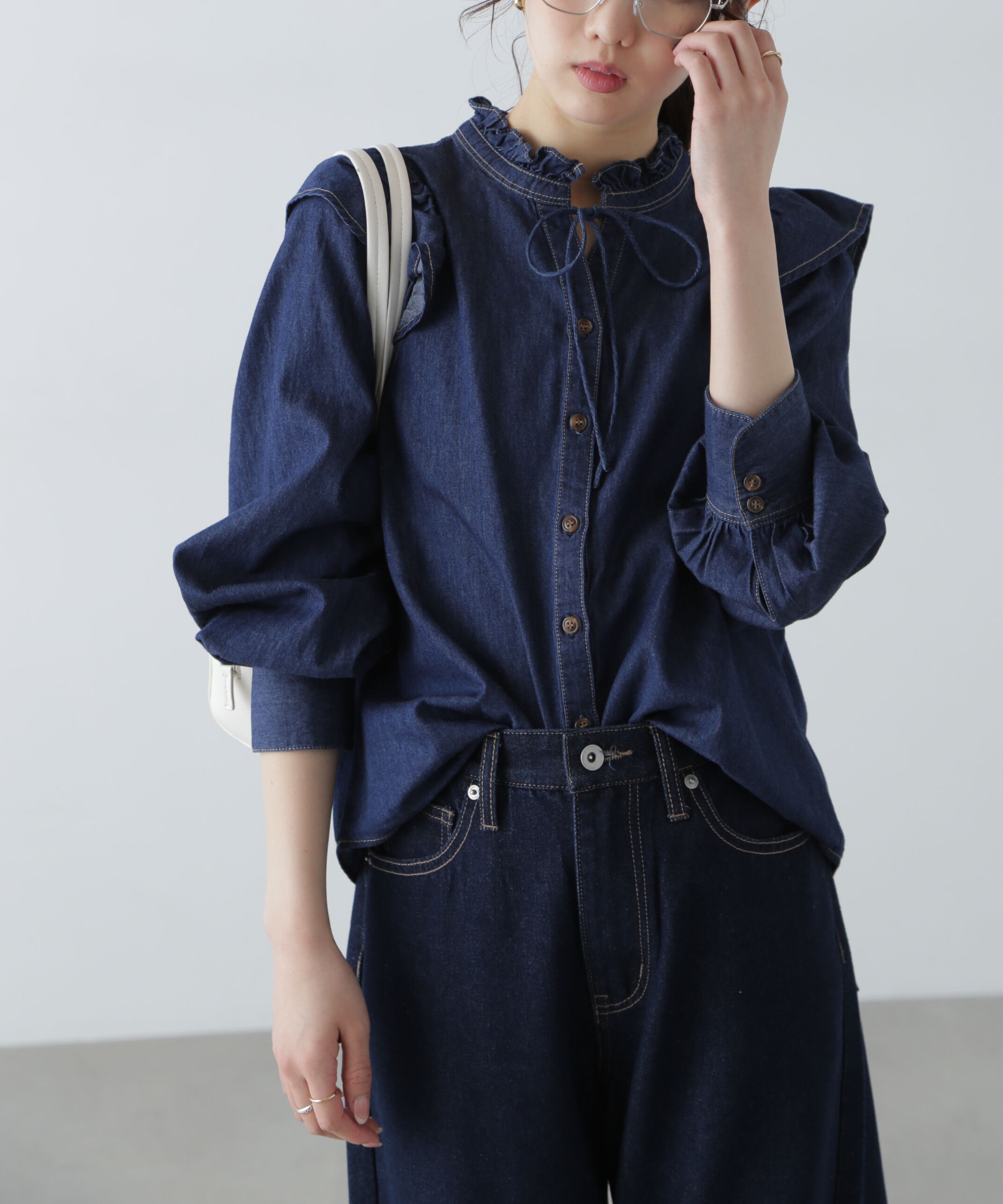  「スタンドフリルブラウス」|シャツ・ブラウス|