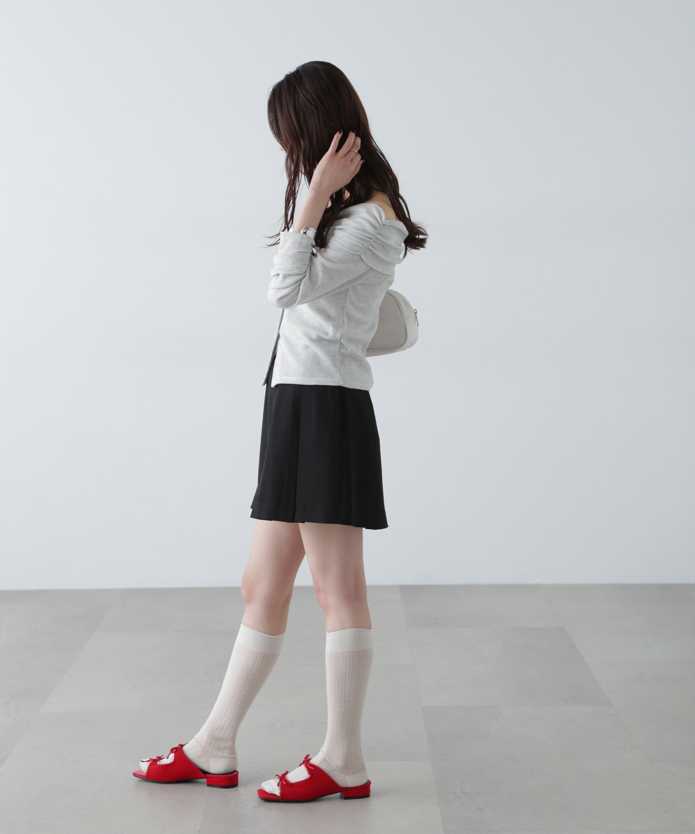  「ボックスプリーツミニスカート」|スカート|