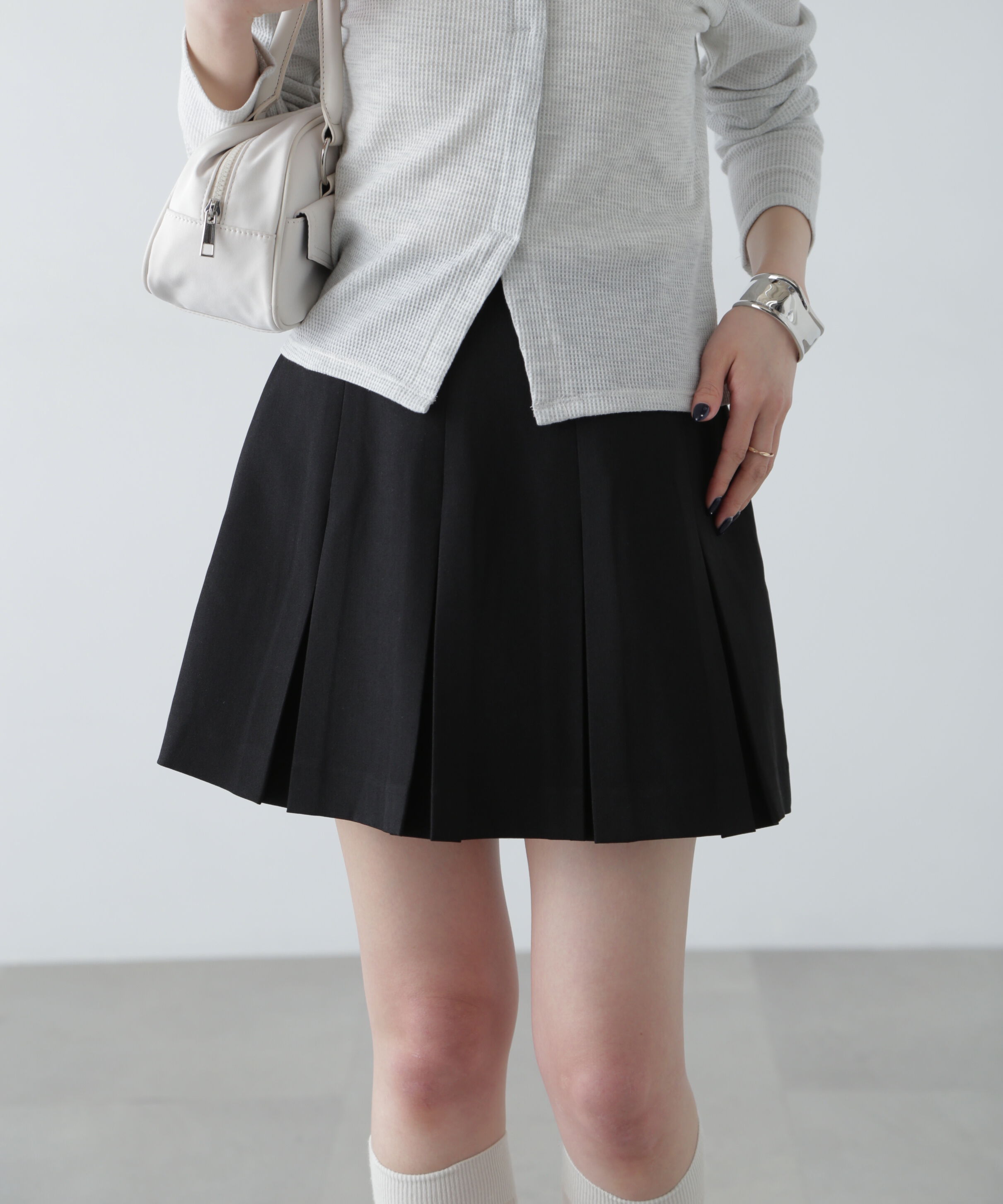  「ボックスプリーツミニスカート」|スカート|