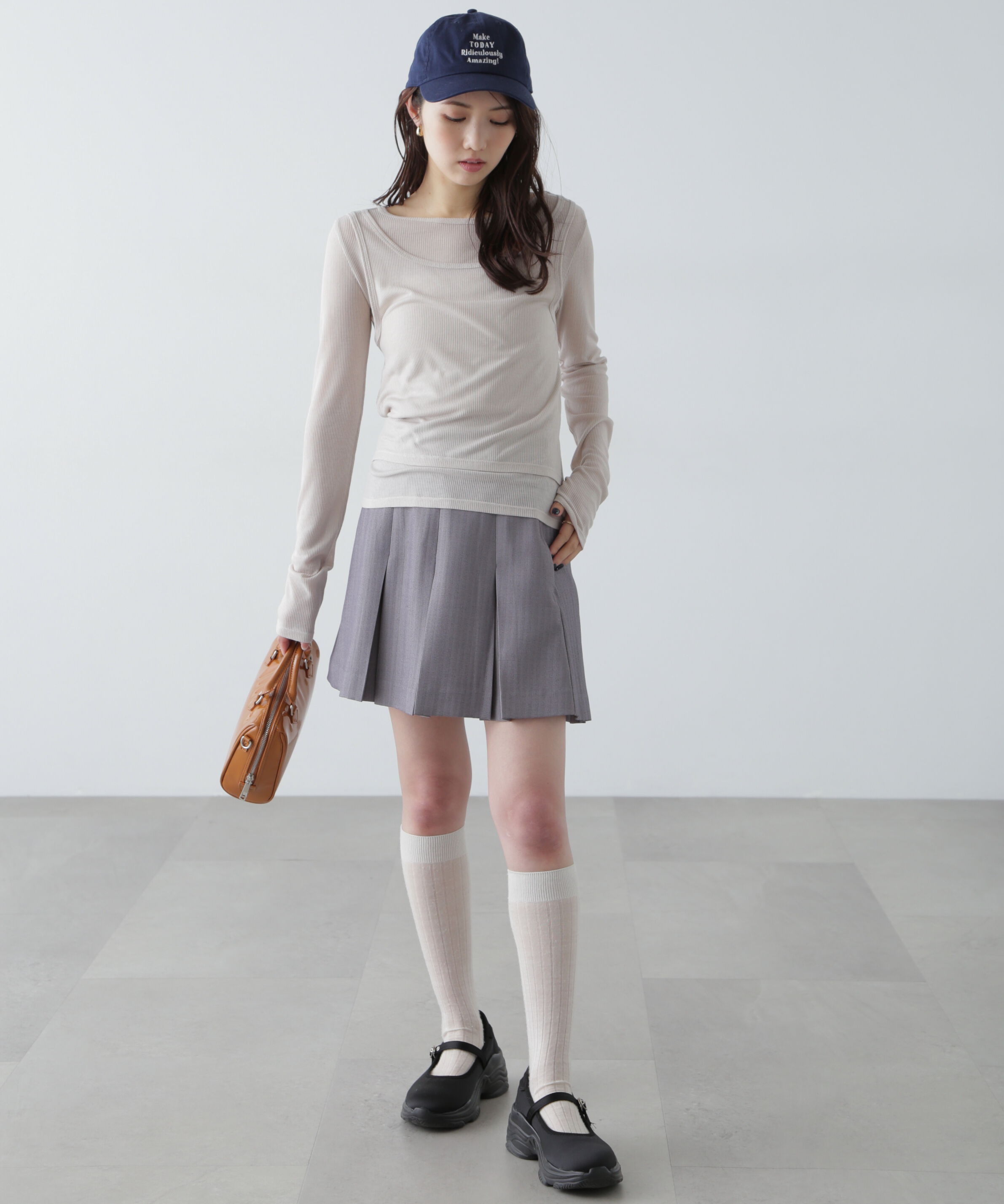  「ボックスプリーツミニスカート」|スカート|