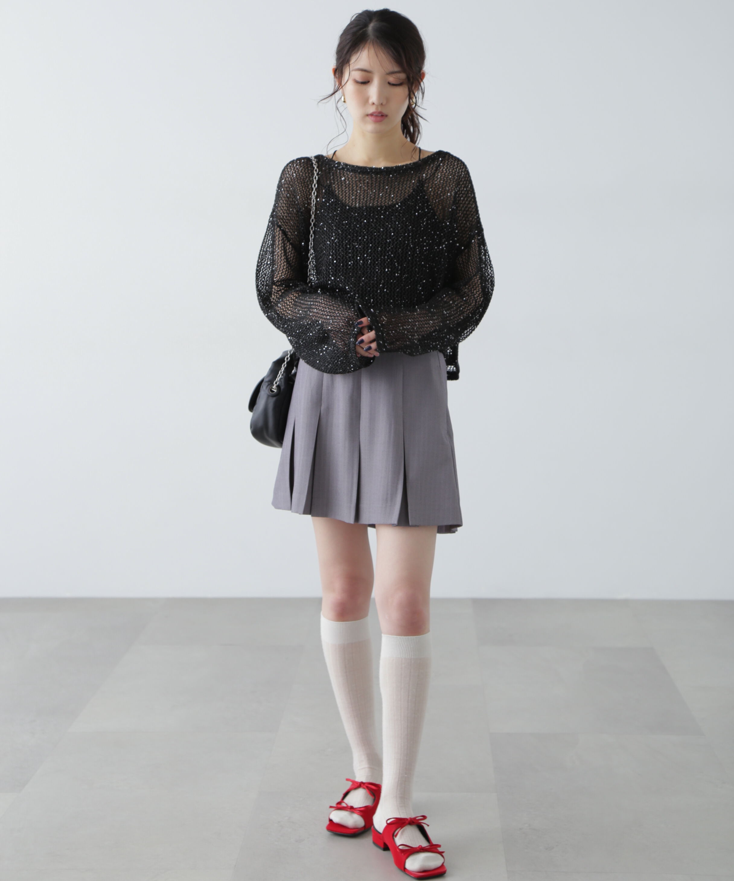  「ボックスプリーツミニスカート」|スカート|