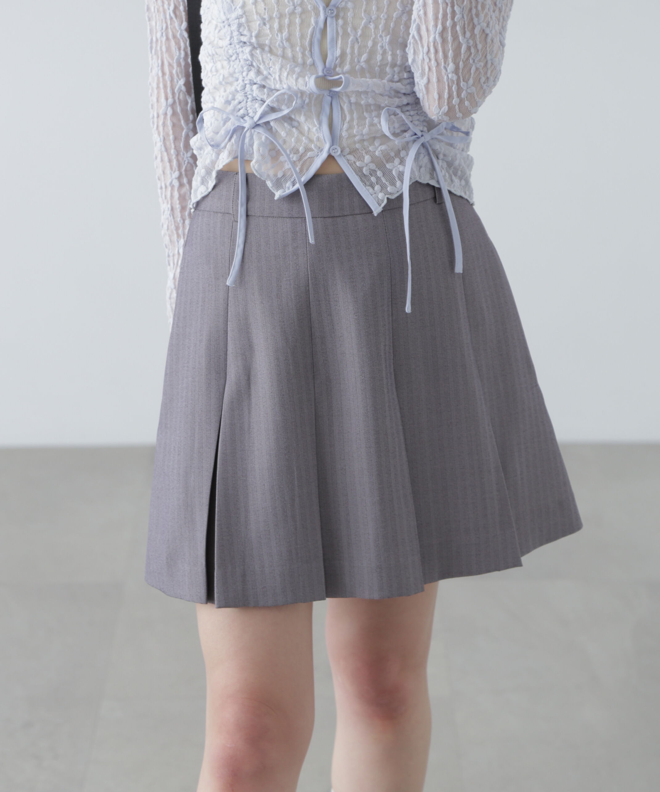  「ボックスプリーツミニスカート」|スカート|