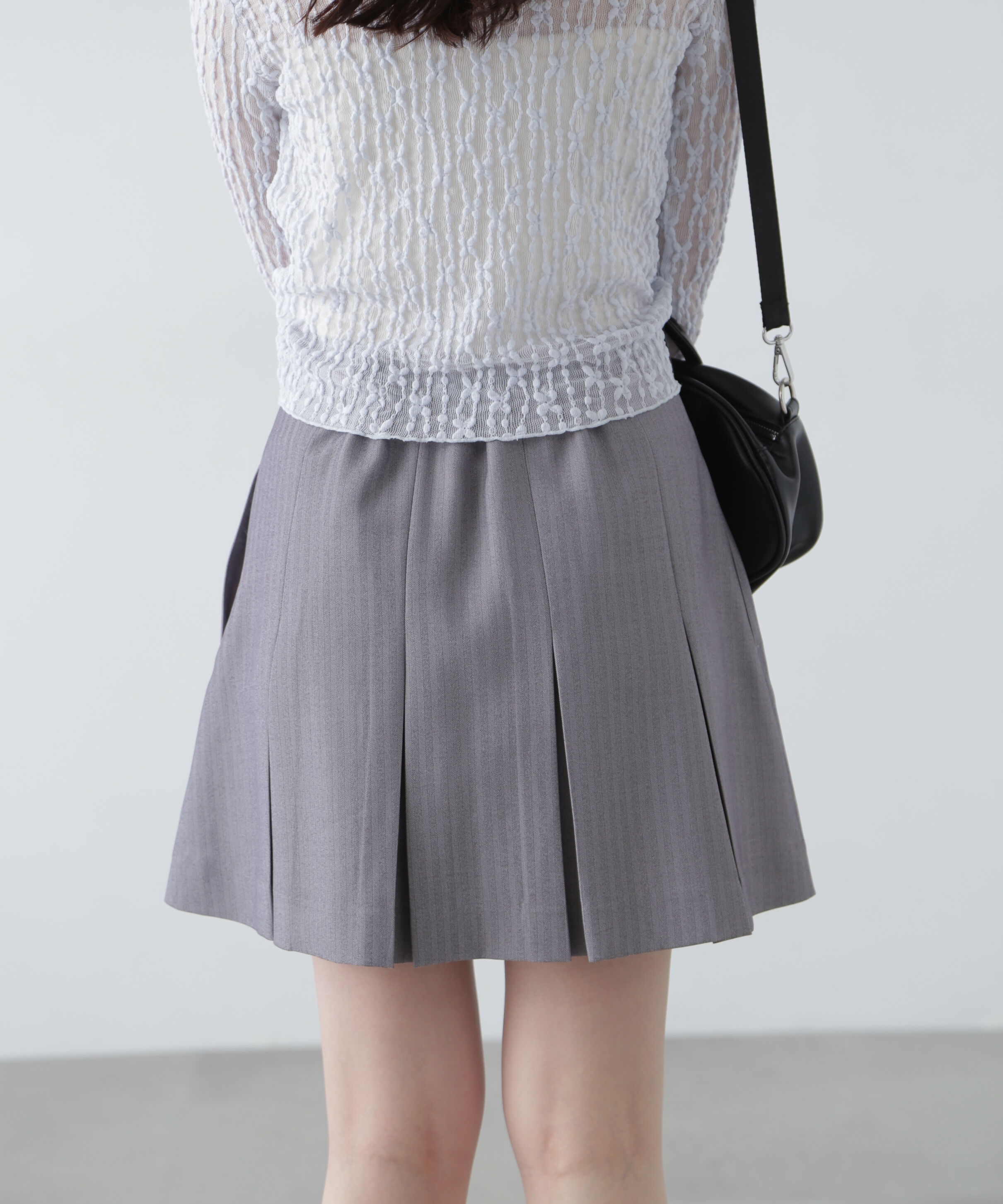  「ボックスプリーツミニスカート」|スカート|