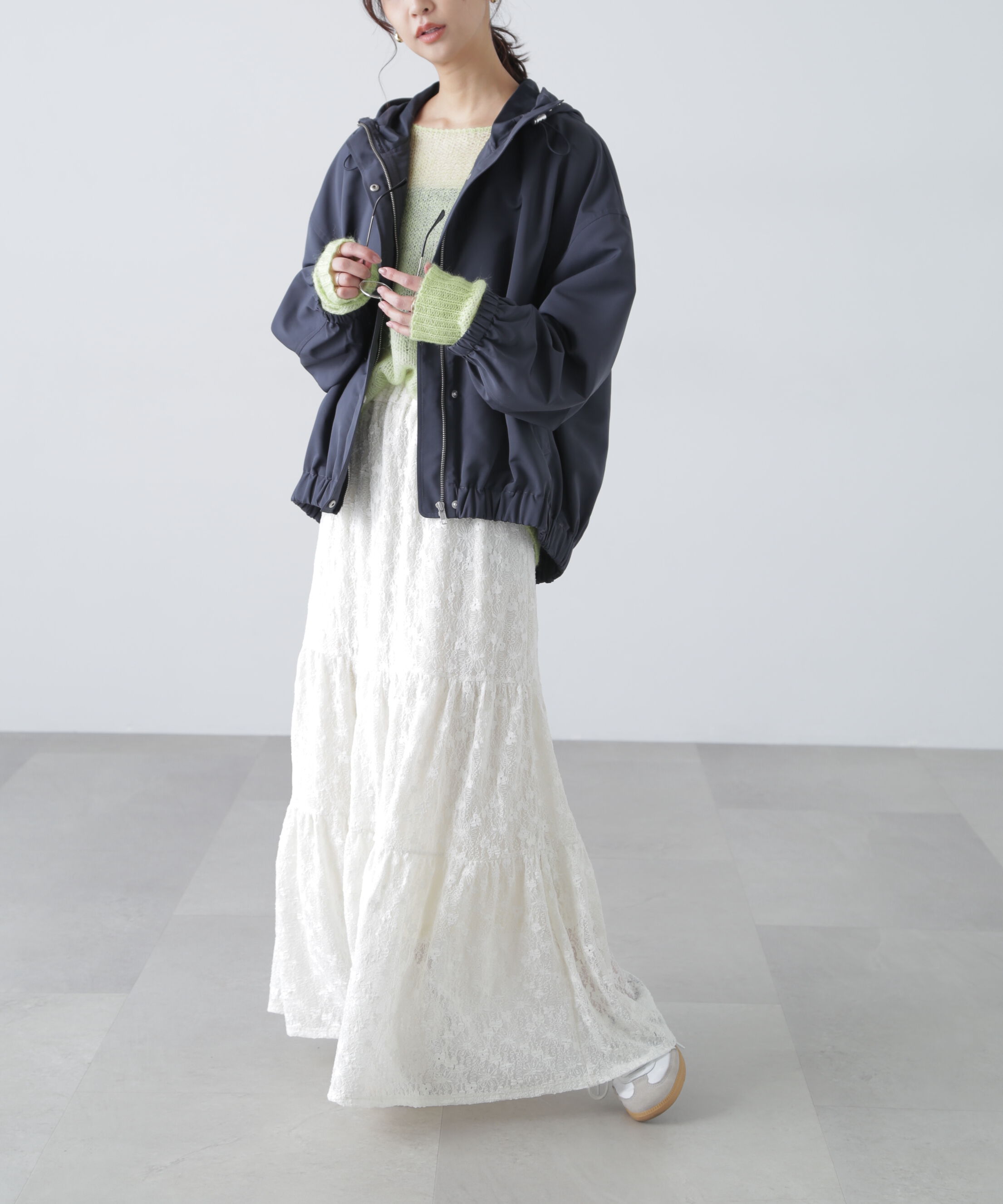  「レースティアードフレアスカート」|スカート|