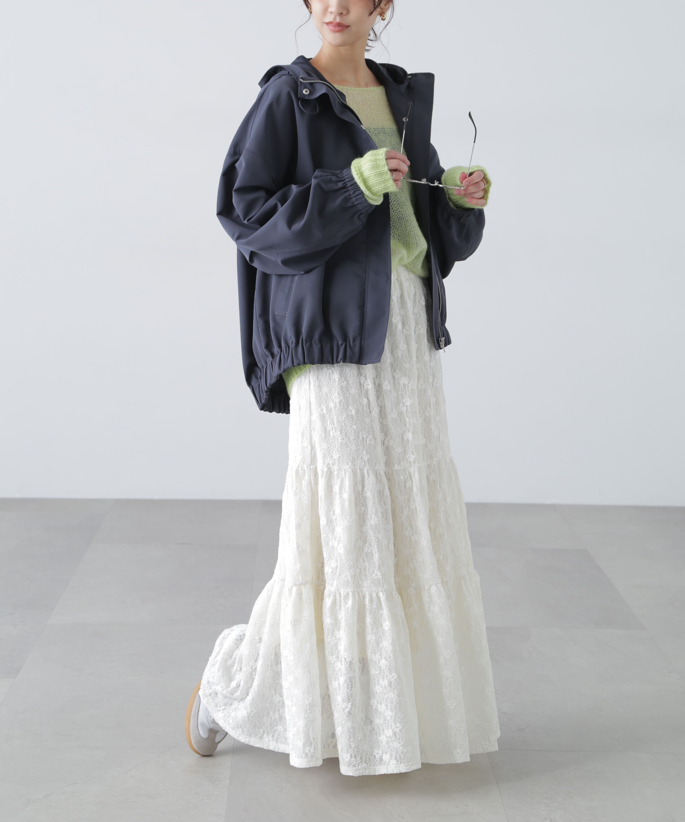  「レースティアードフレアスカート」|スカート|