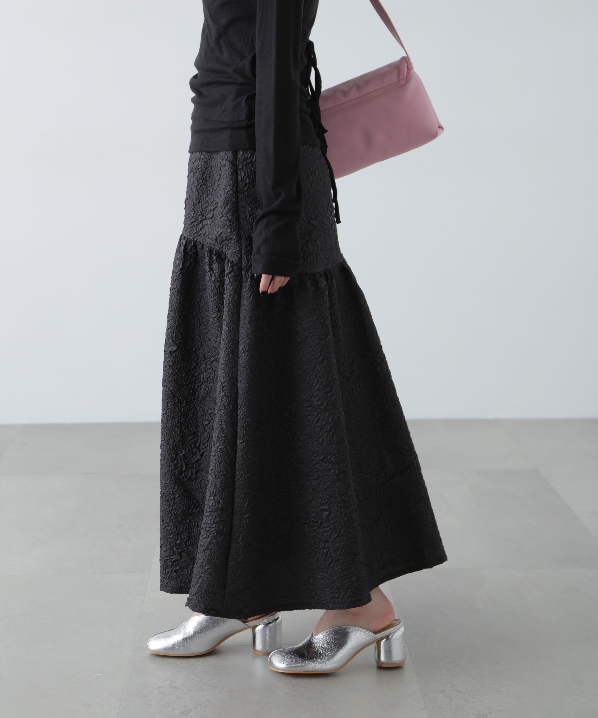  「エンボスティアードスカート」|スカート|