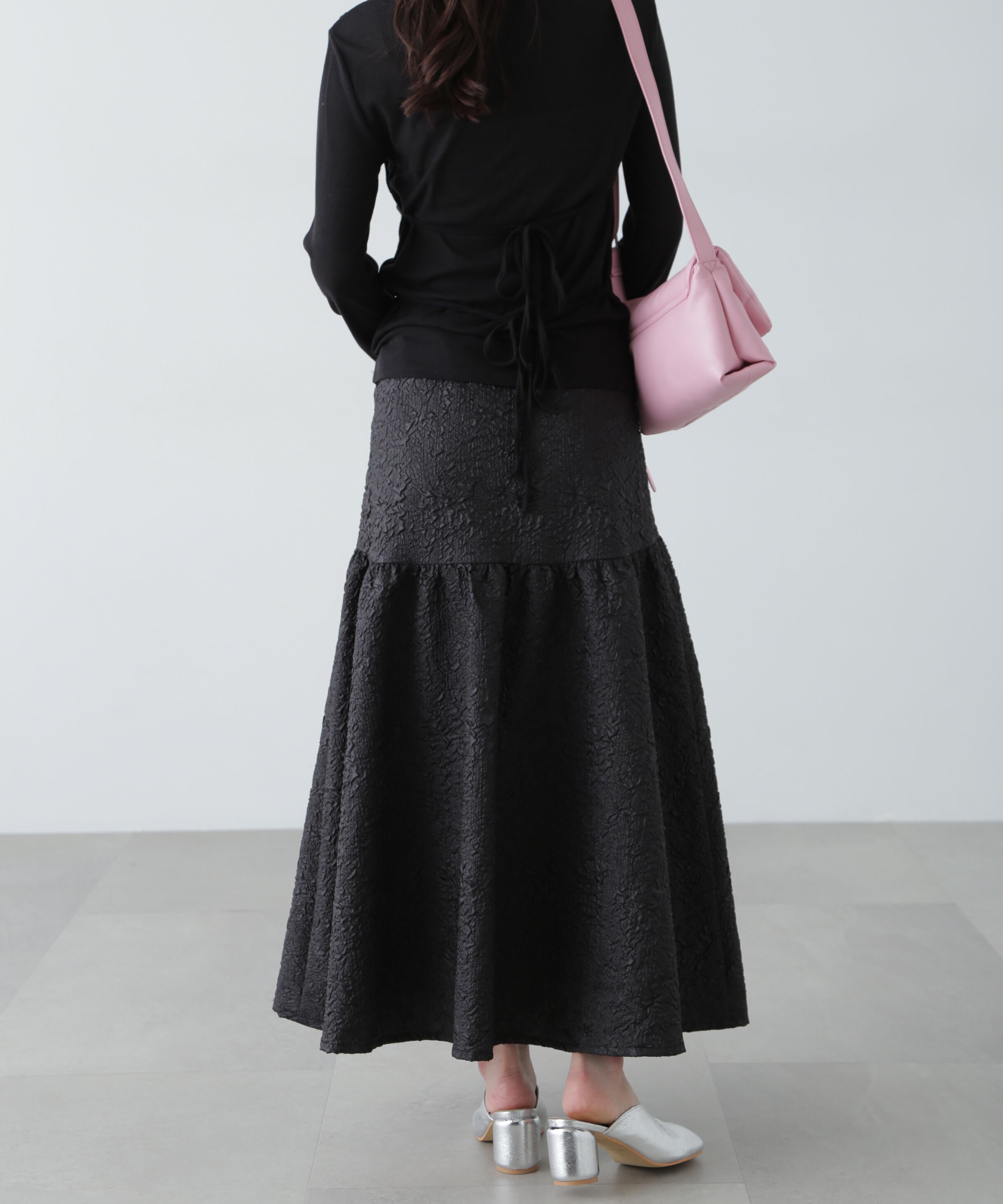  「エンボスティアードスカート」|スカート|