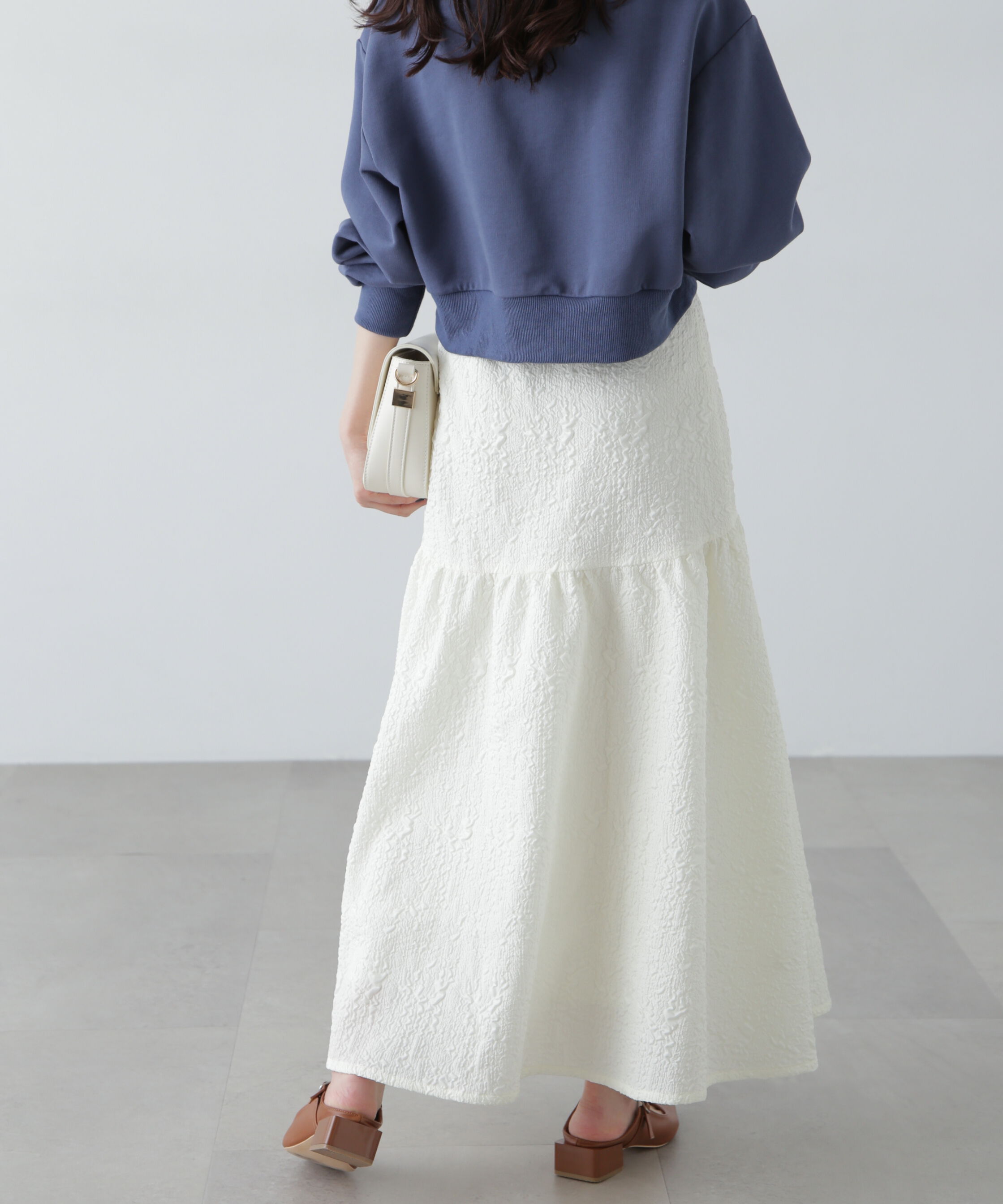  「エンボスティアードスカート」|スカート|
