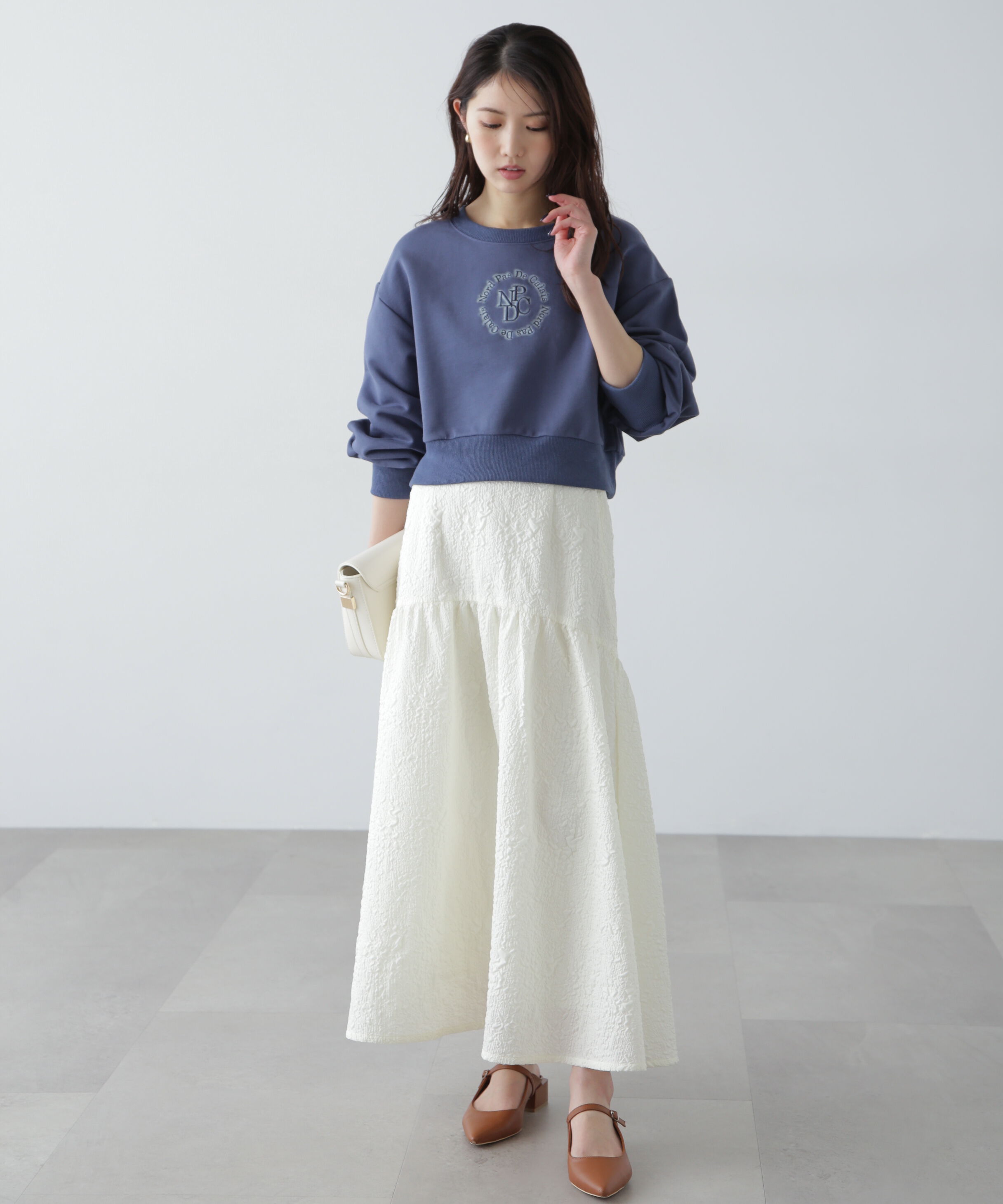  「エンボスティアードスカート」|スカート|