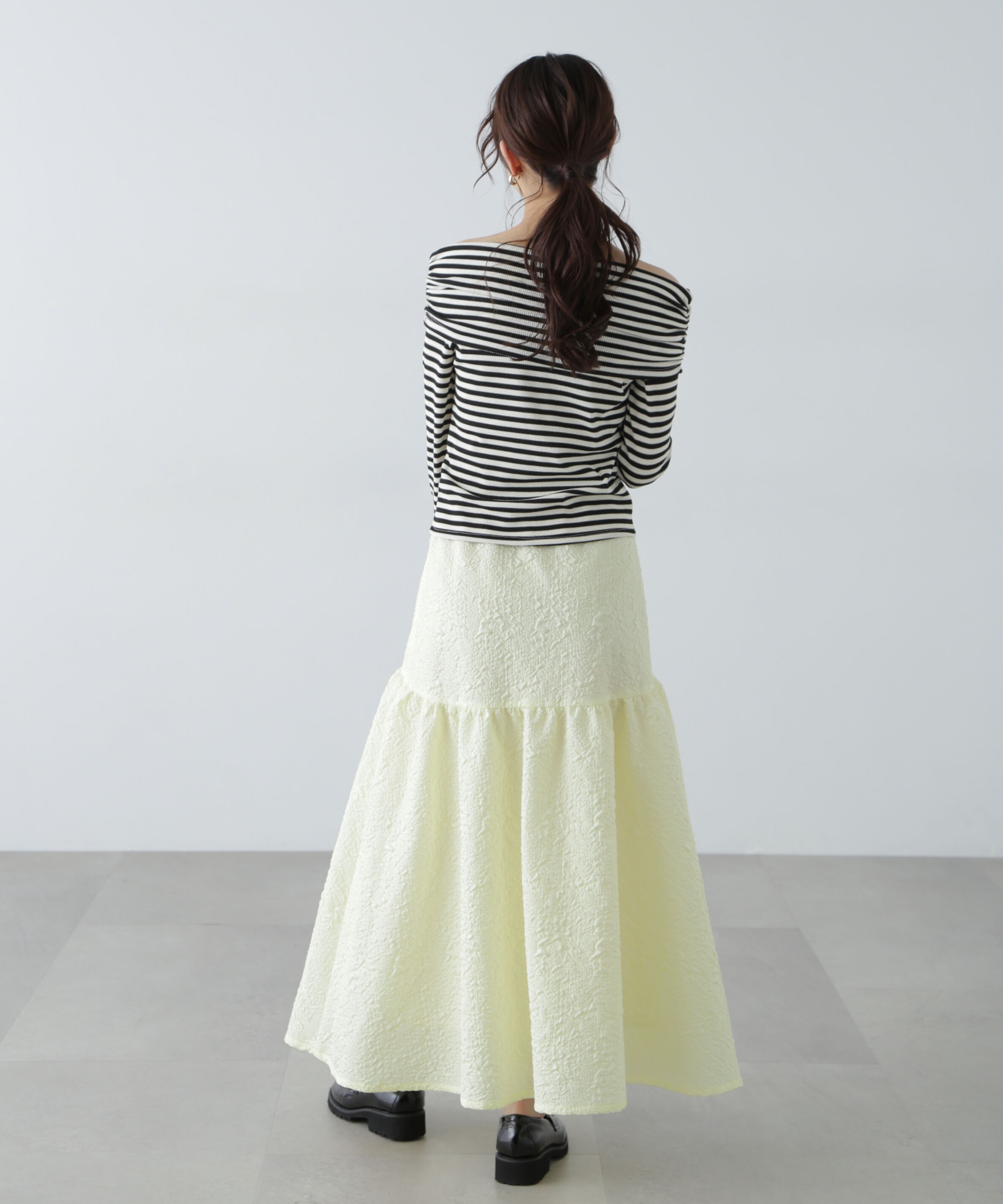  「エンボスティアードスカート」|スカート|