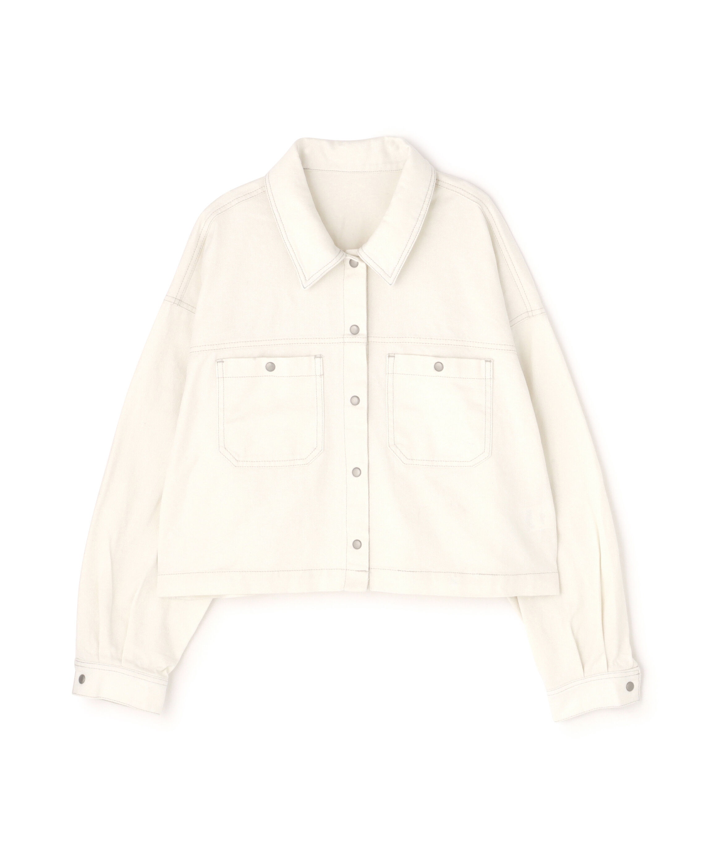  「フロントポケットショートシャツブルゾン」|ブルゾン・スタジャン|