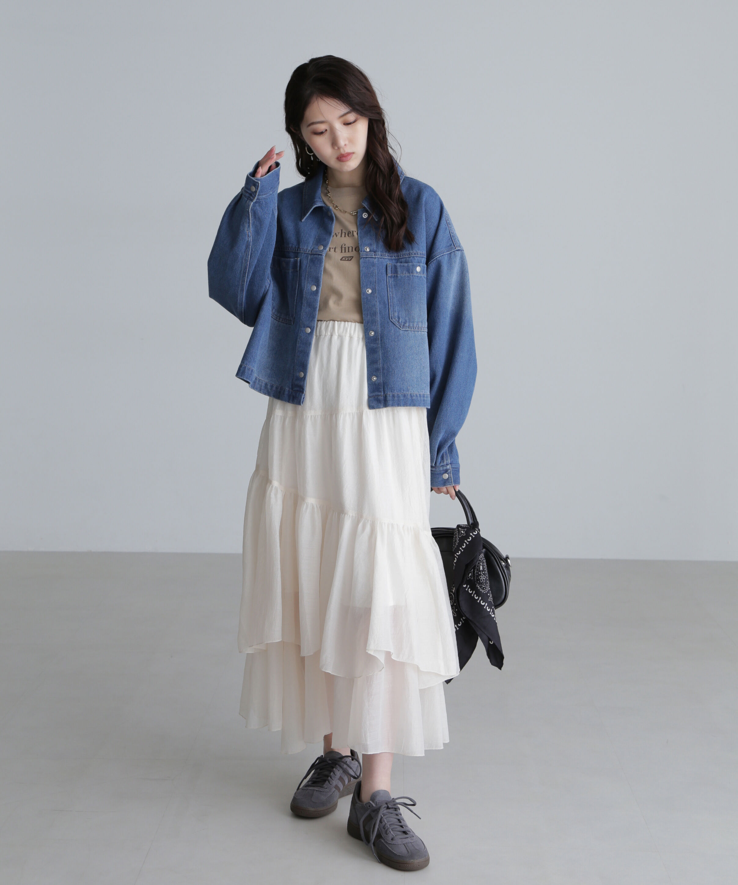  「シアーランダムフリルスカート」|スカート|