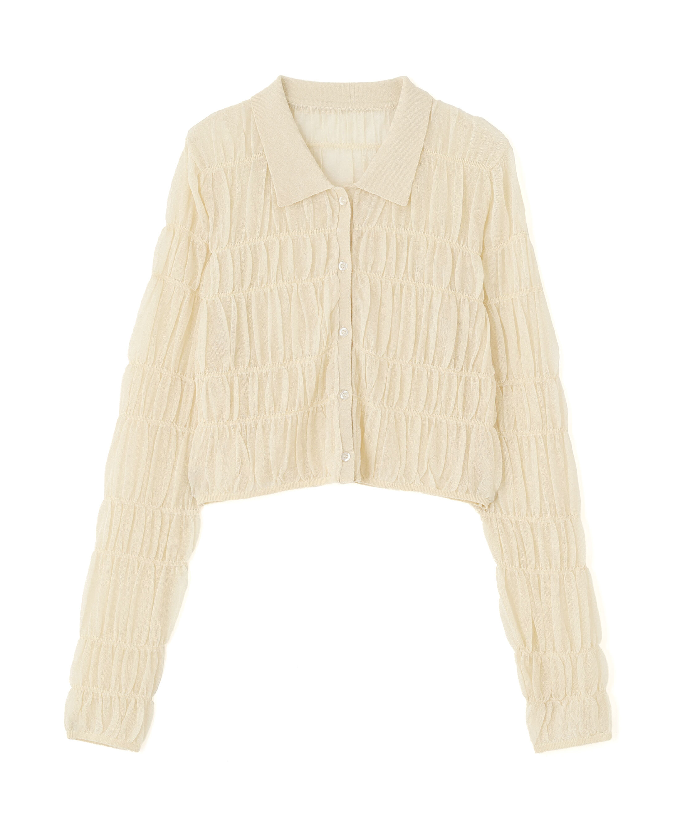  「シアーシャーリングポロカーディガン」|ニット・セーター|