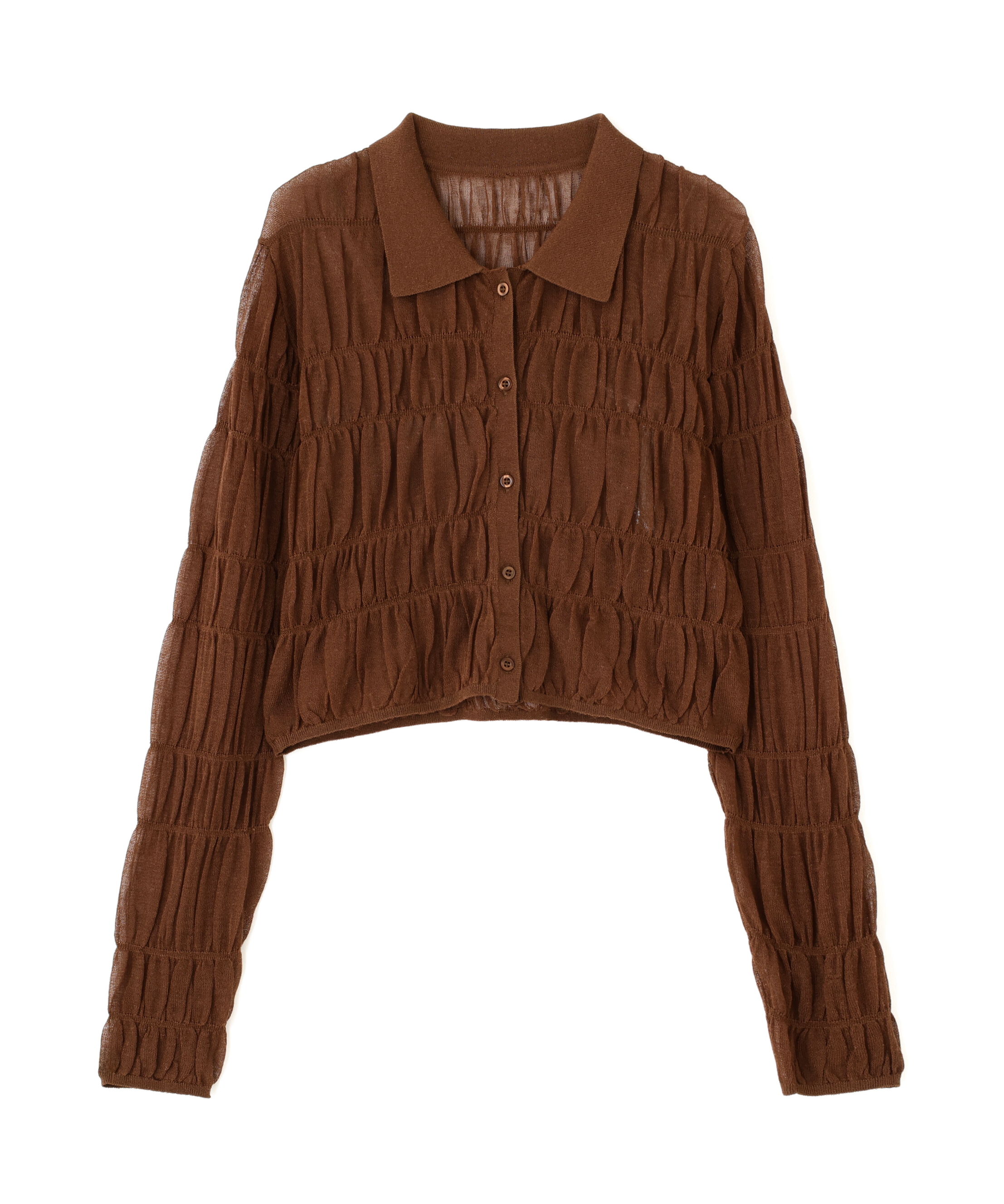  「シアーシャーリングポロカーディガン」|ニット・セーター|