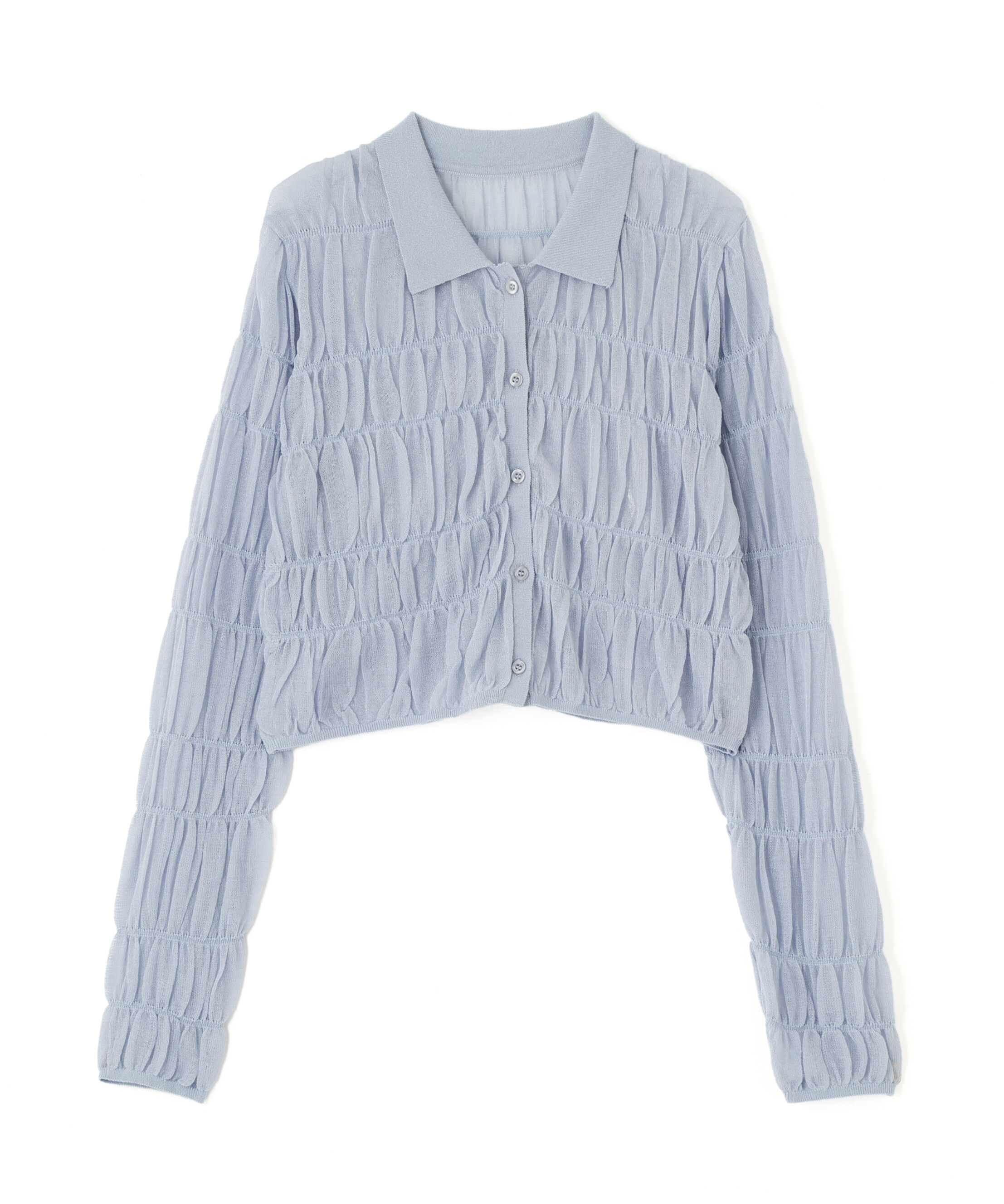  「シアーシャーリングポロカーディガン」|ニット・セーター|