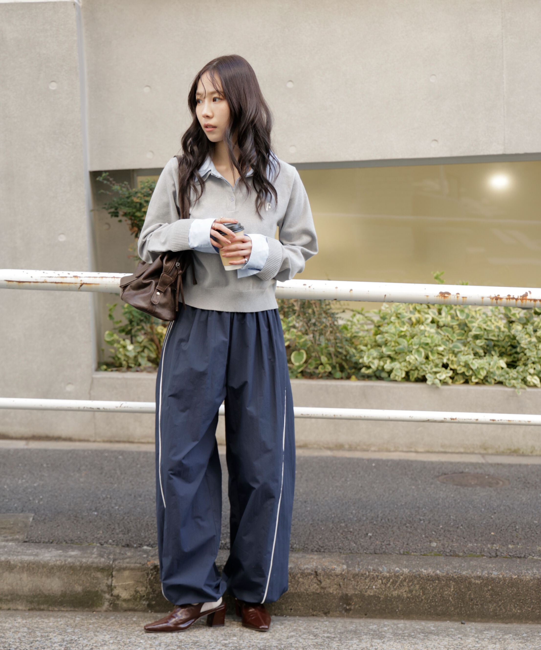  「サイドタック配色ラインナイロンパンツ」|その他|