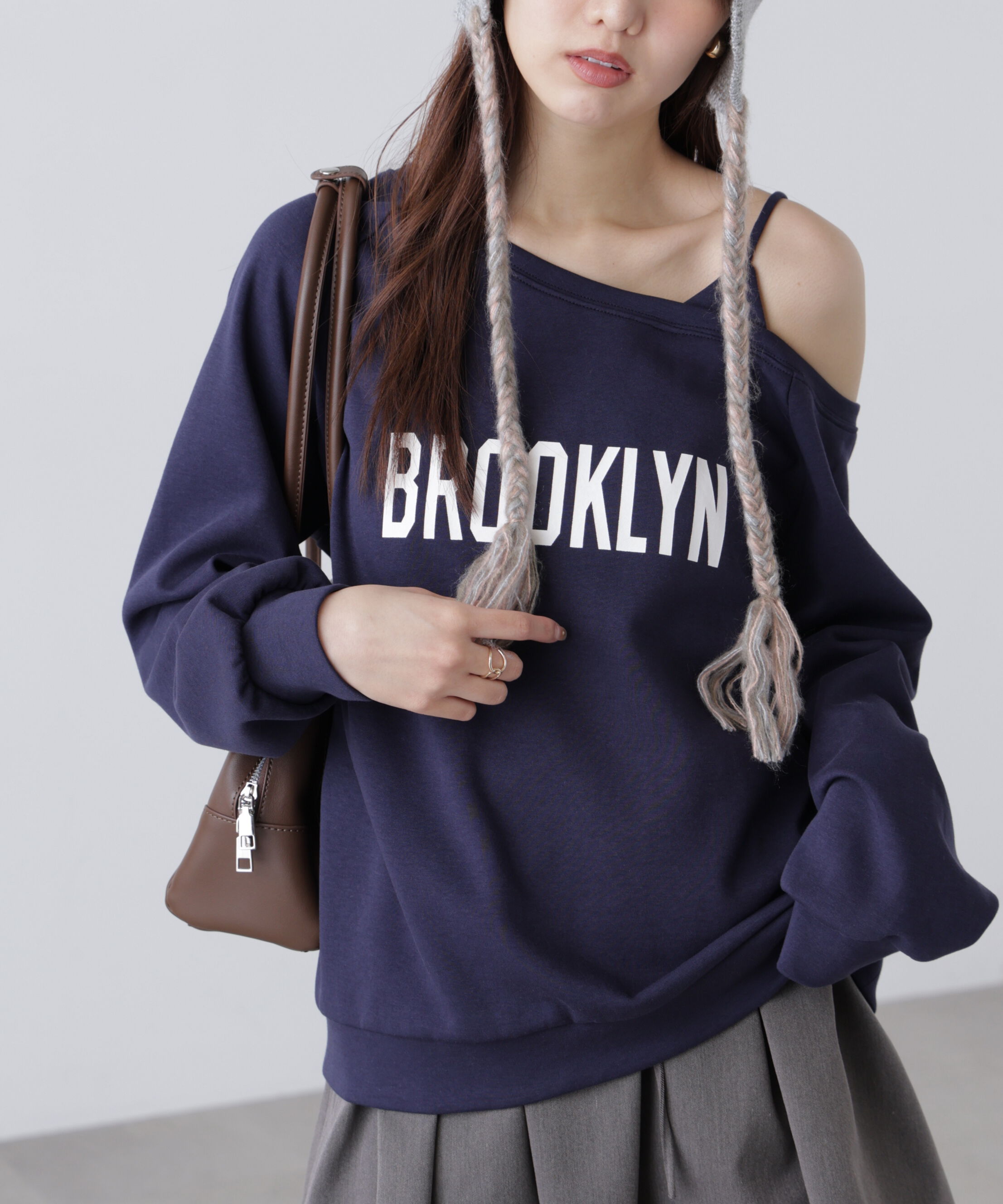  「ワンショルロゴプリントスウェット」|Tシャツ・カットソー|