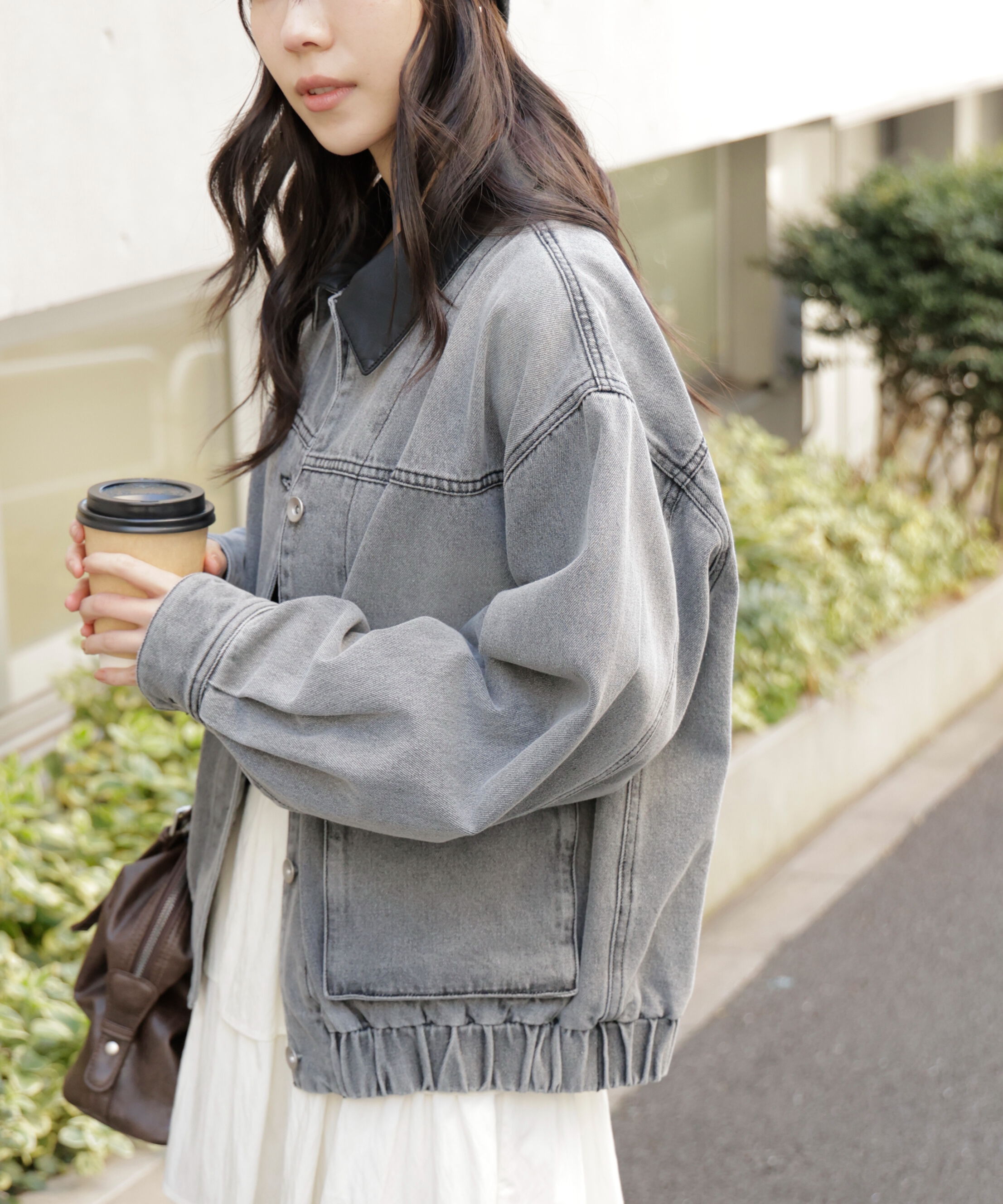  「バイカラーワークジャケット」|ブルゾン・スタジャン|