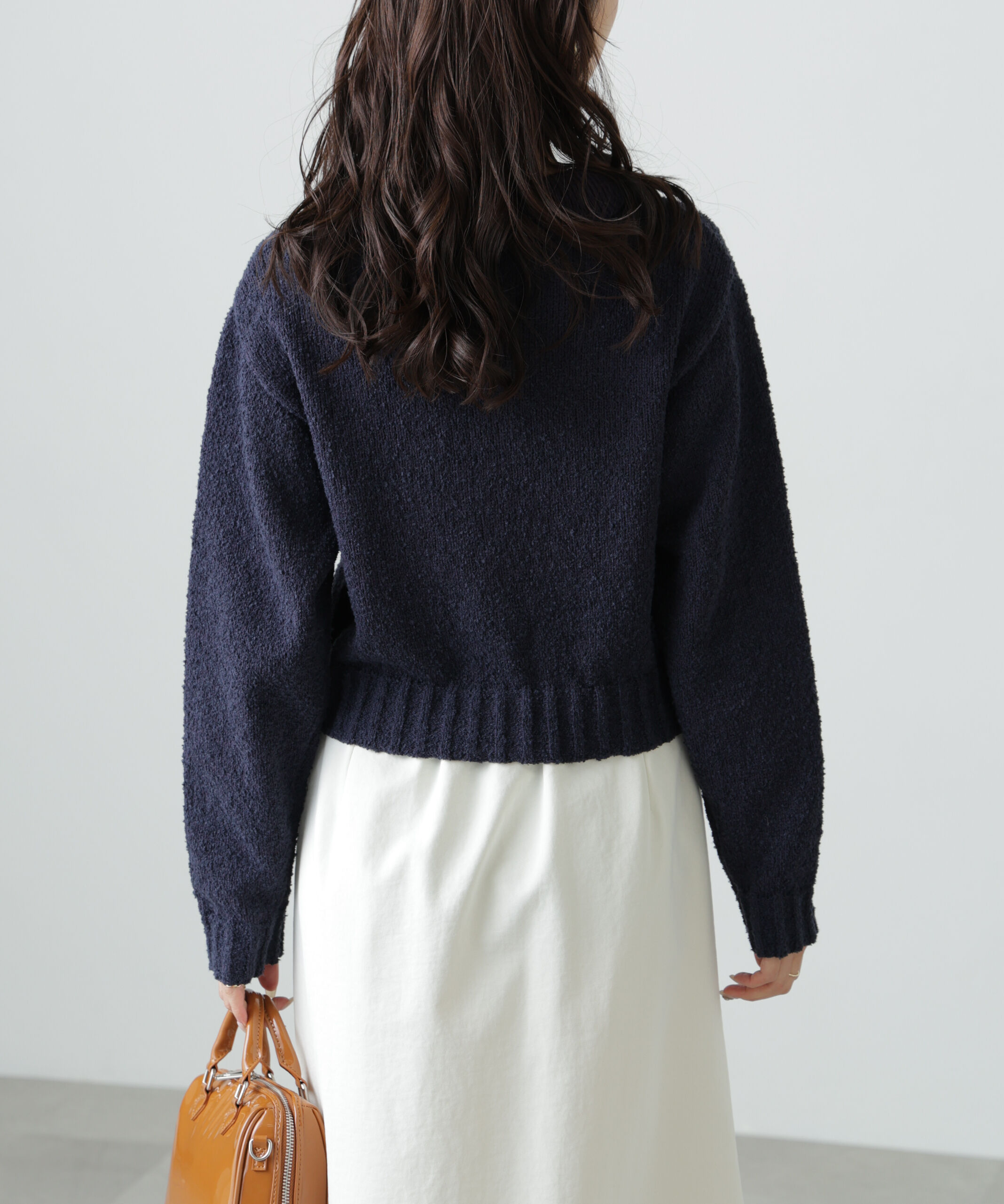  「ミニブークレツイードライクニットカーディガン」|ニット・セーター|