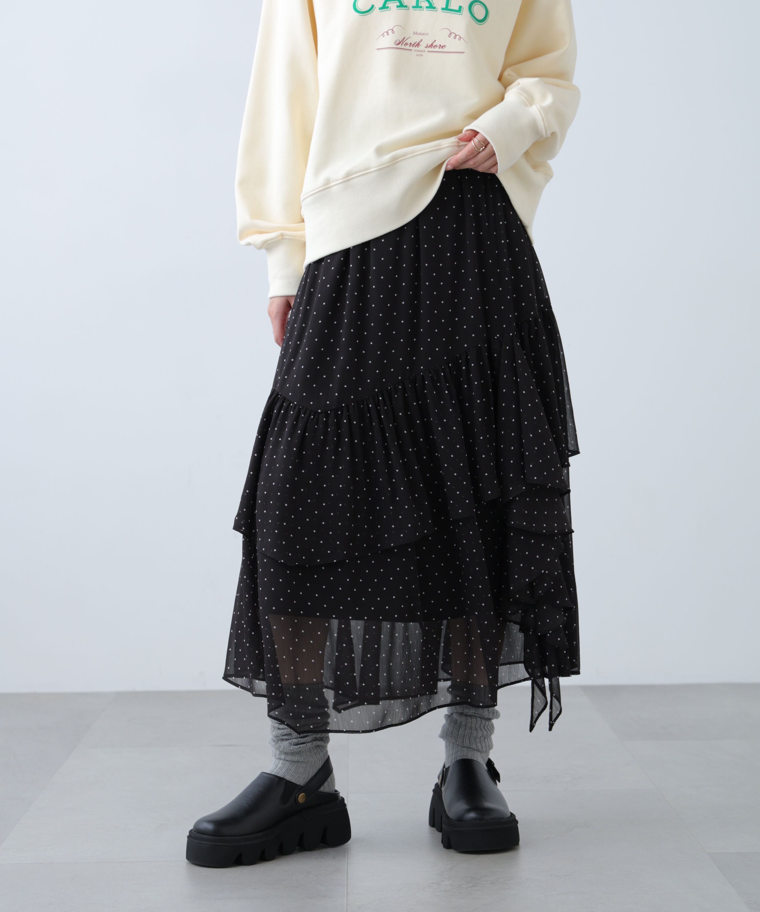  「アソートイレヘムフリルスカート」|スカート|