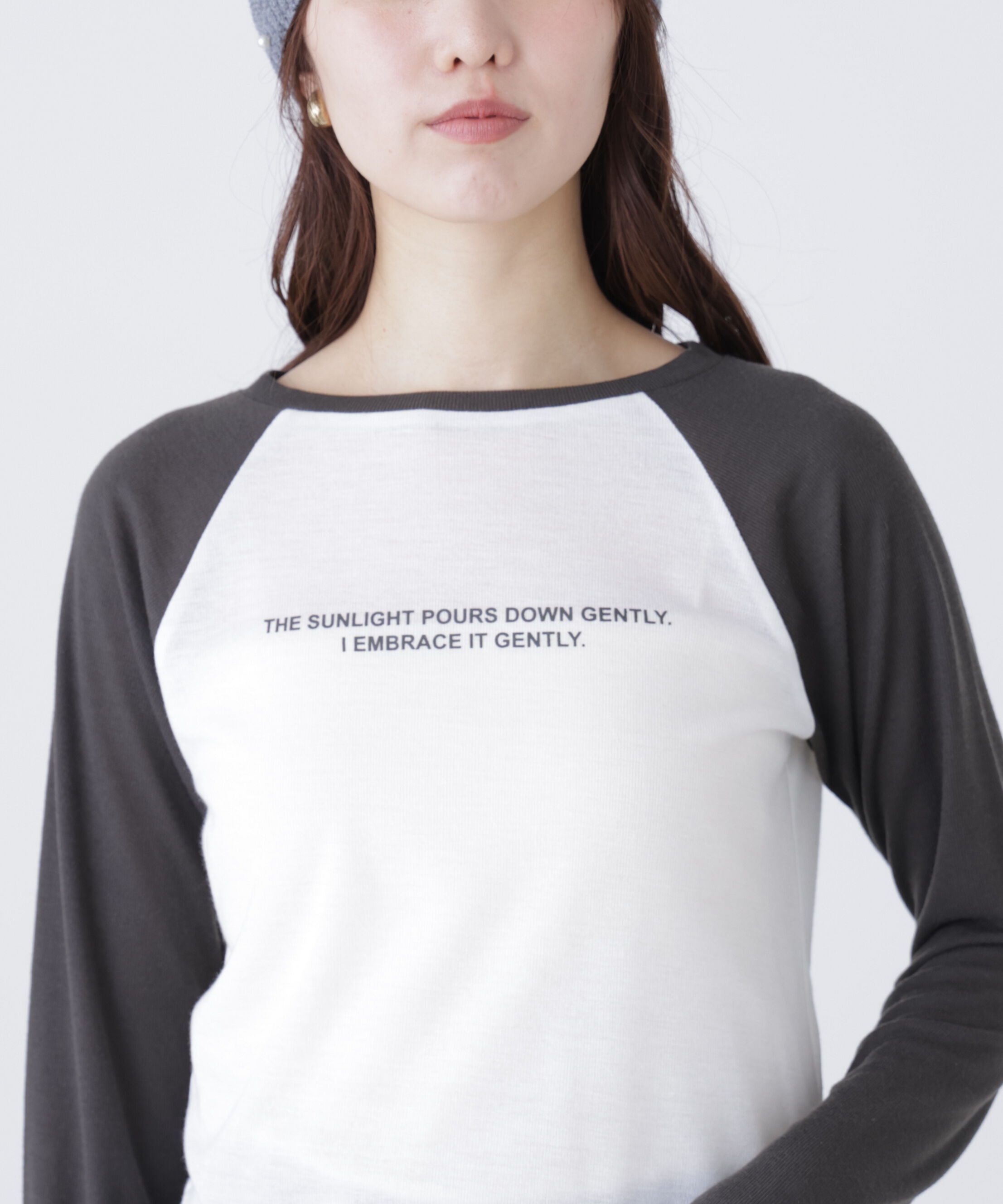  「シアー天竺ラグラン長袖カットソー」|Tシャツ・カットソー|