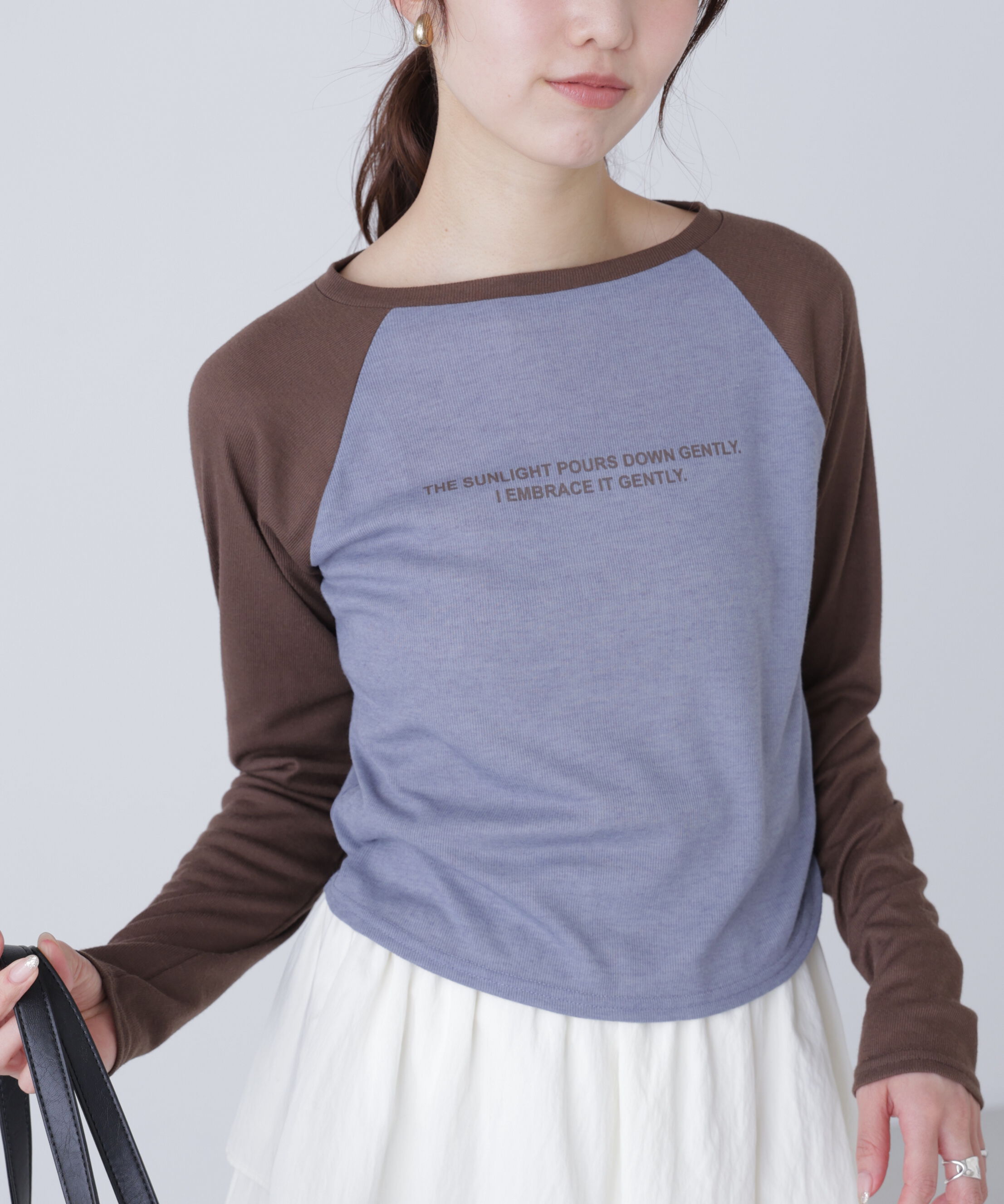  「シアー天竺ラグラン長袖カットソー」|Tシャツ・カットソー|