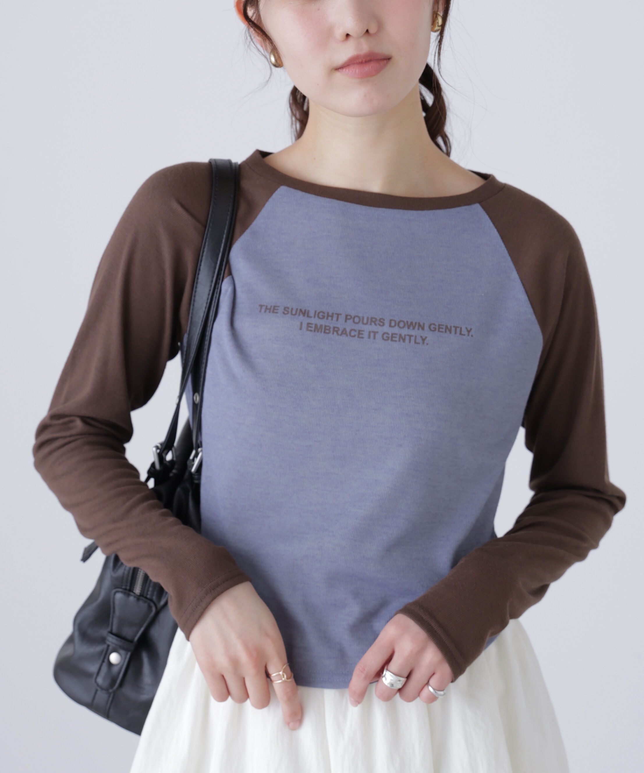  「シアー天竺ラグラン長袖カットソー」|Tシャツ・カットソー|