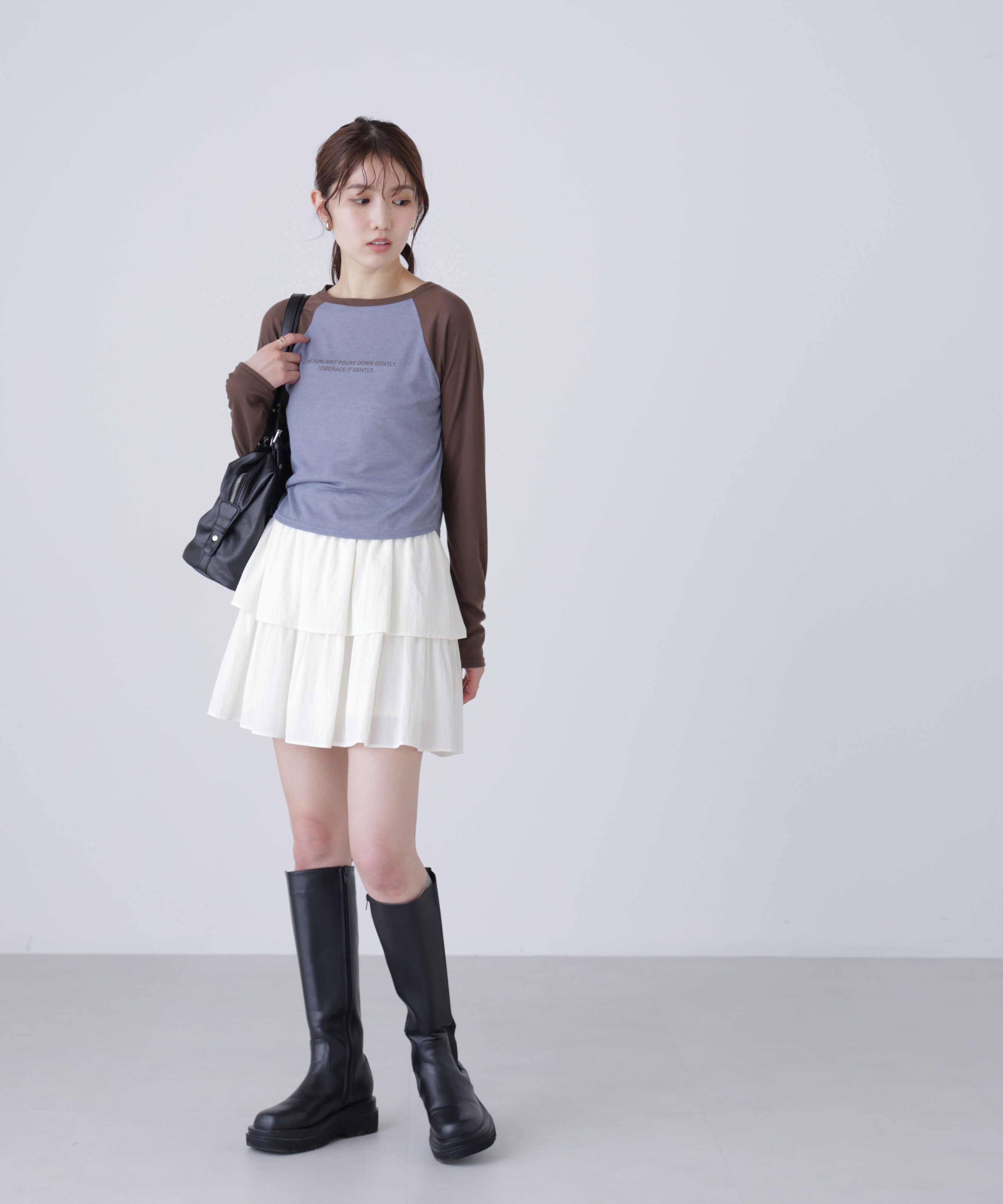  「シアー天竺ラグラン長袖カットソー」|Tシャツ・カットソー|