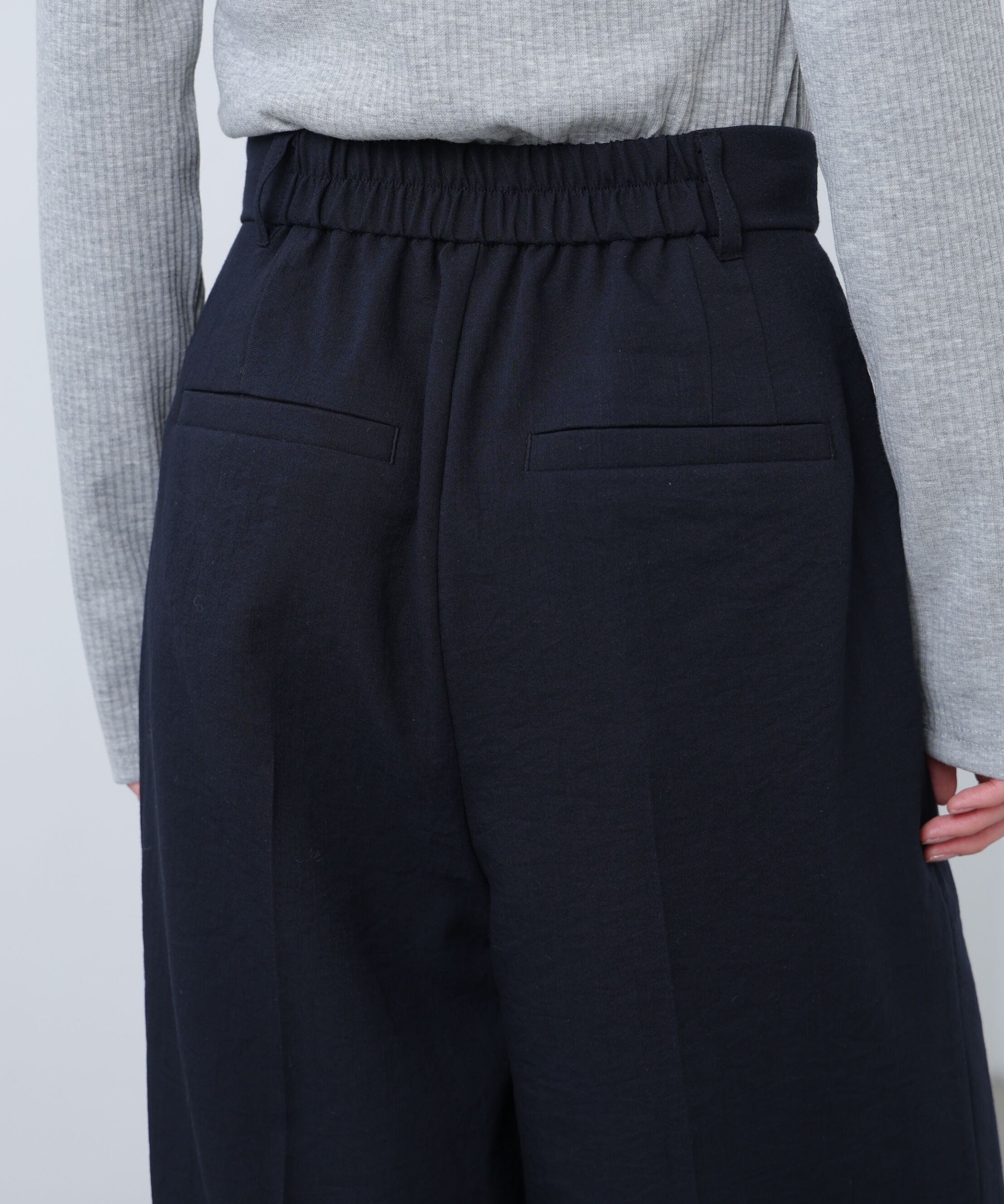  「麻調合繊タックワイドパンツ」|その他|