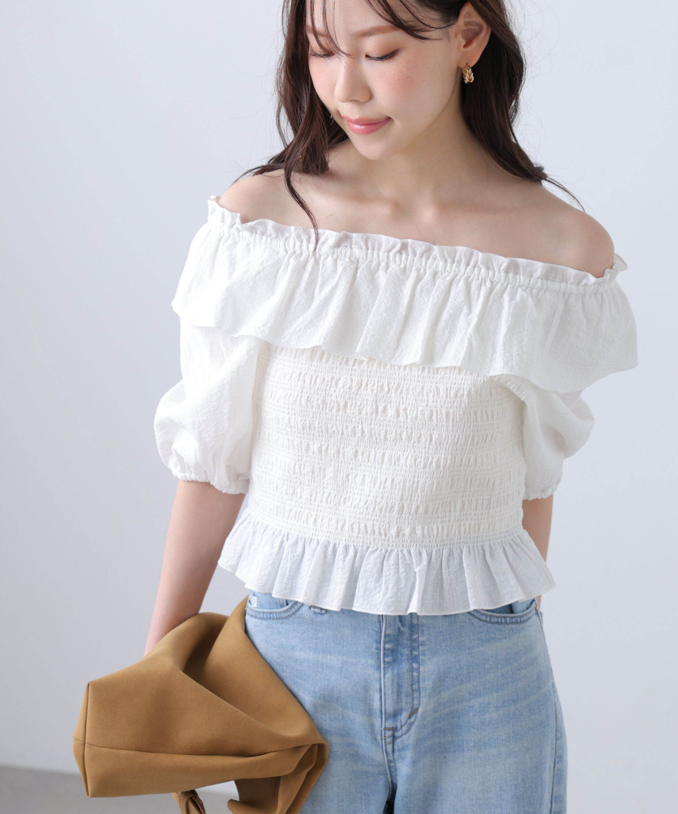  「2wayオフショルペプラムブラウス」|シャツ・ブラウス|