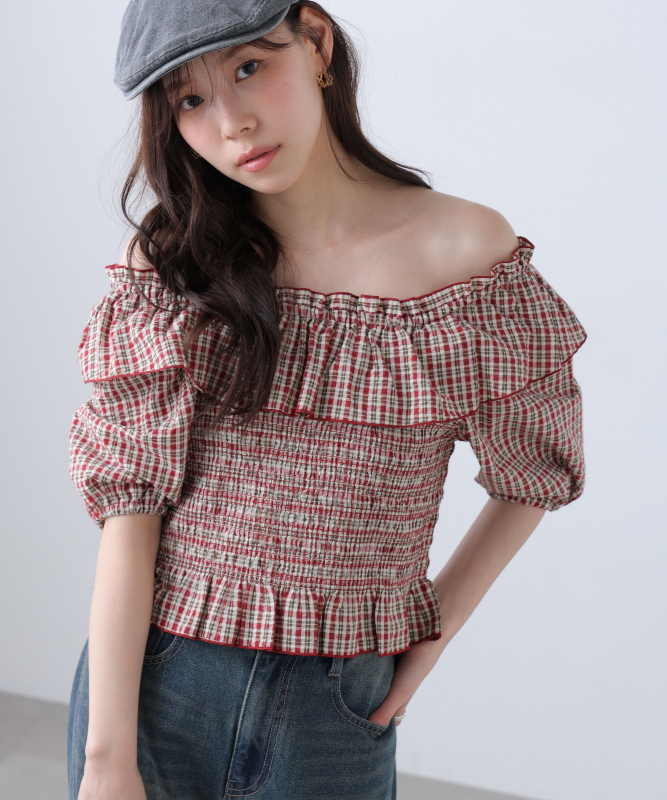  「2wayオフショルペプラムブラウス」|シャツ・ブラウス|