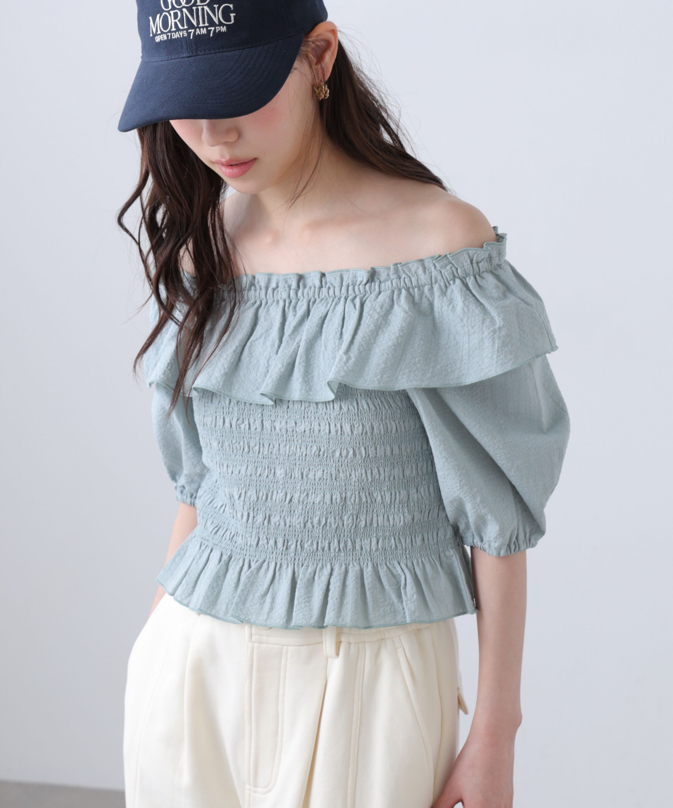  「2wayオフショルペプラムブラウス」|シャツ・ブラウス|