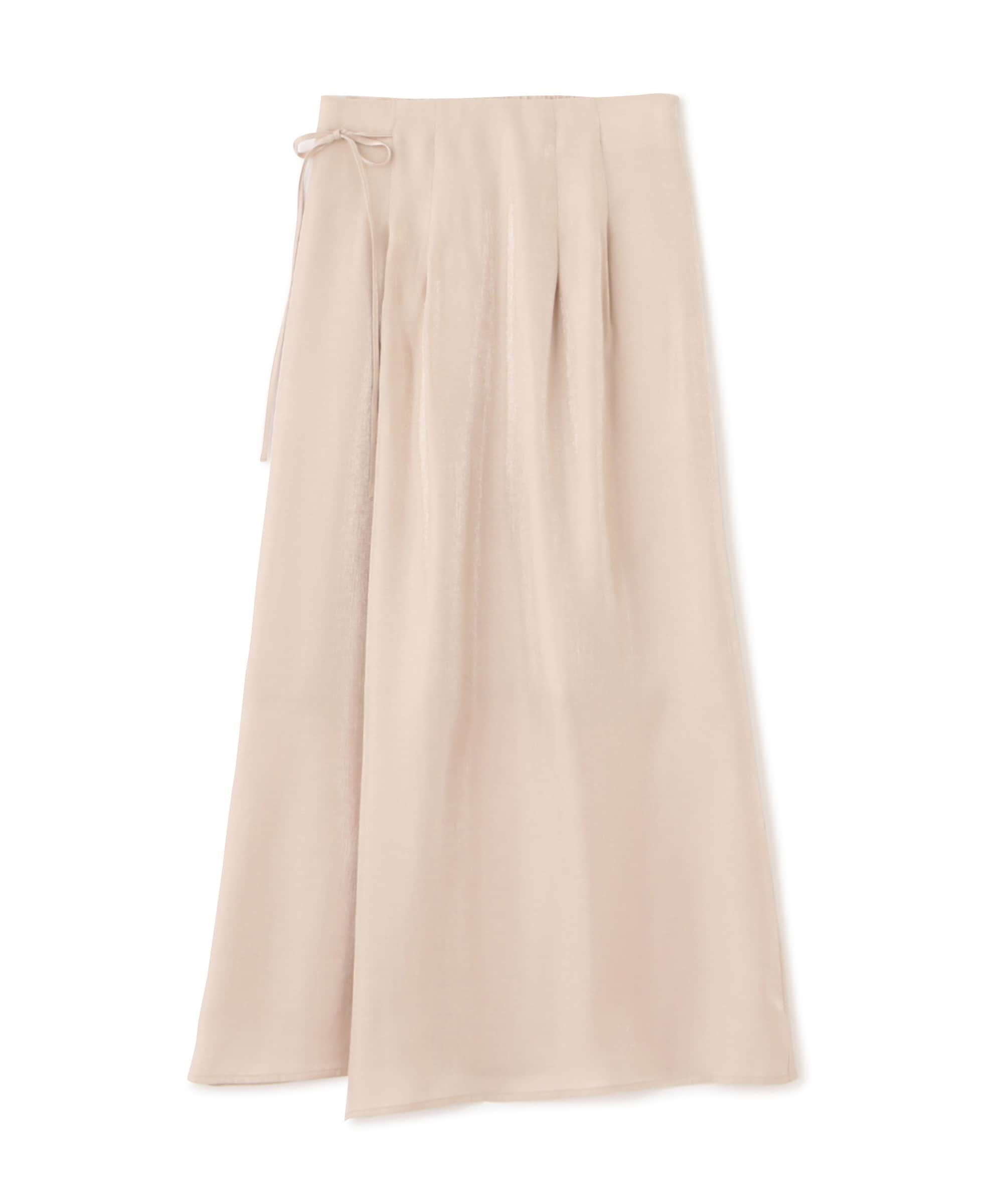  「シャンブレーサテンラップスカート」|スカート|