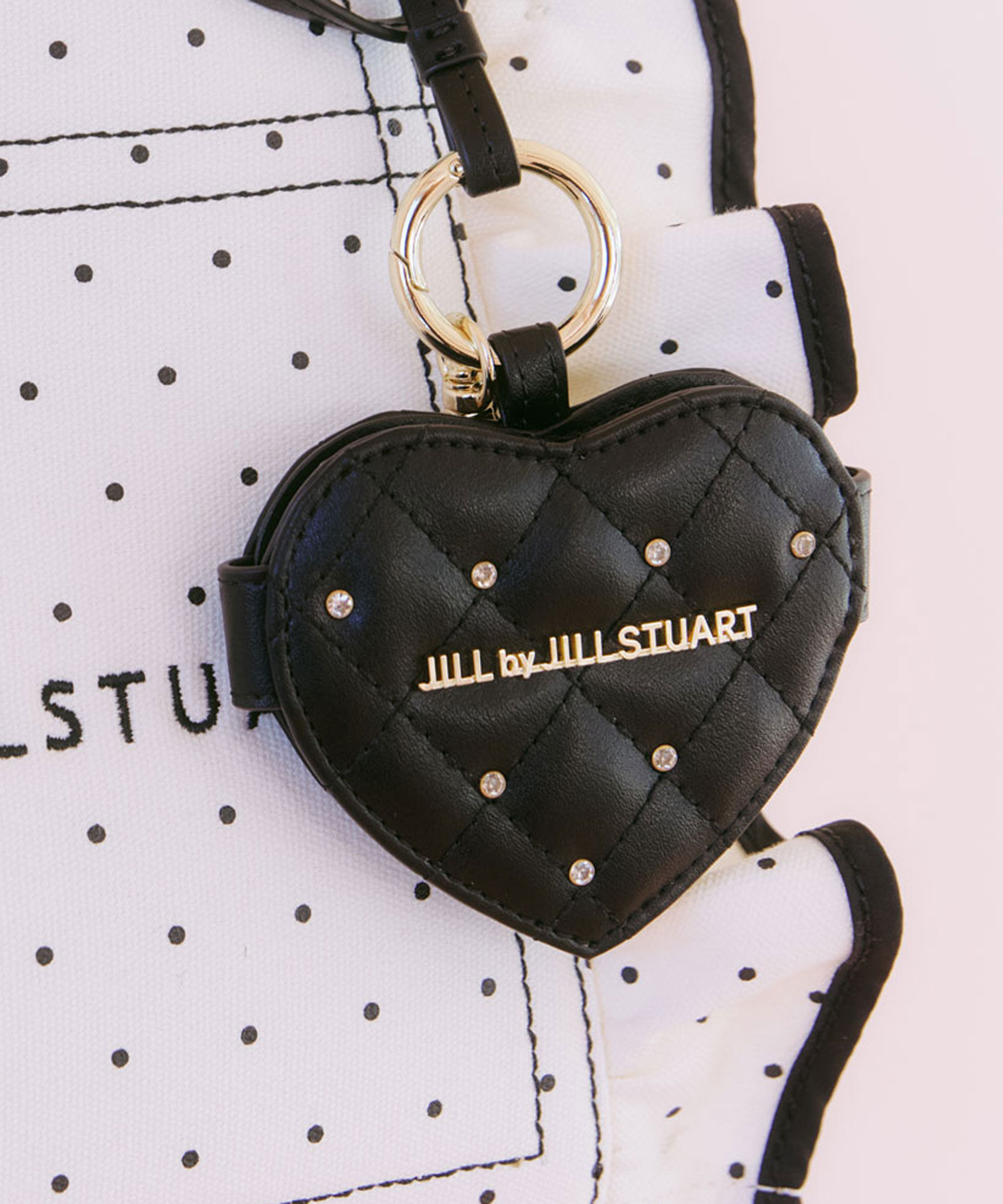  「キルティングビジューミラーチャーム」|その他|ブラック