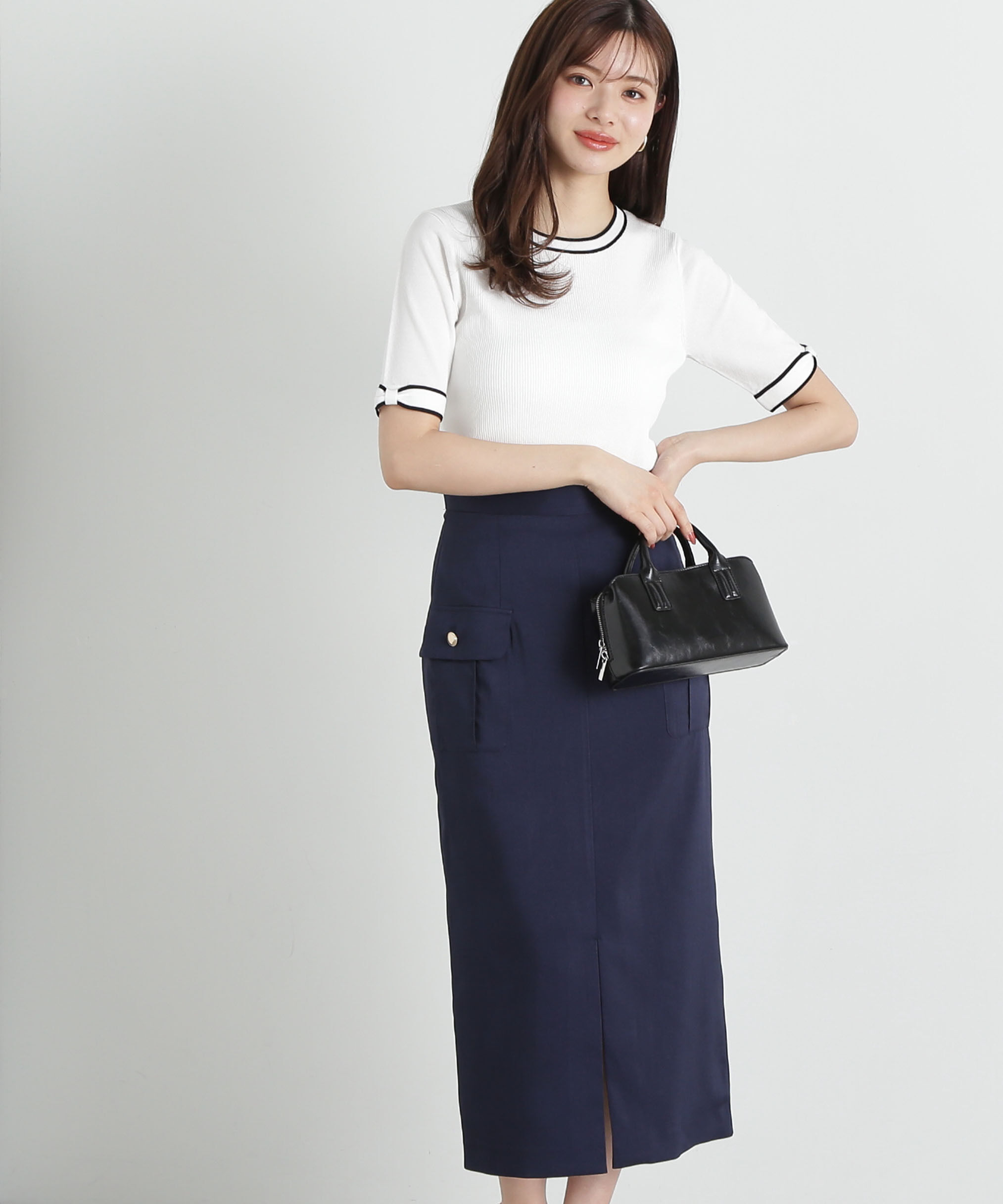 PROPORTION BODY DRESSING「ポケット付きナロースカート」|スカート|