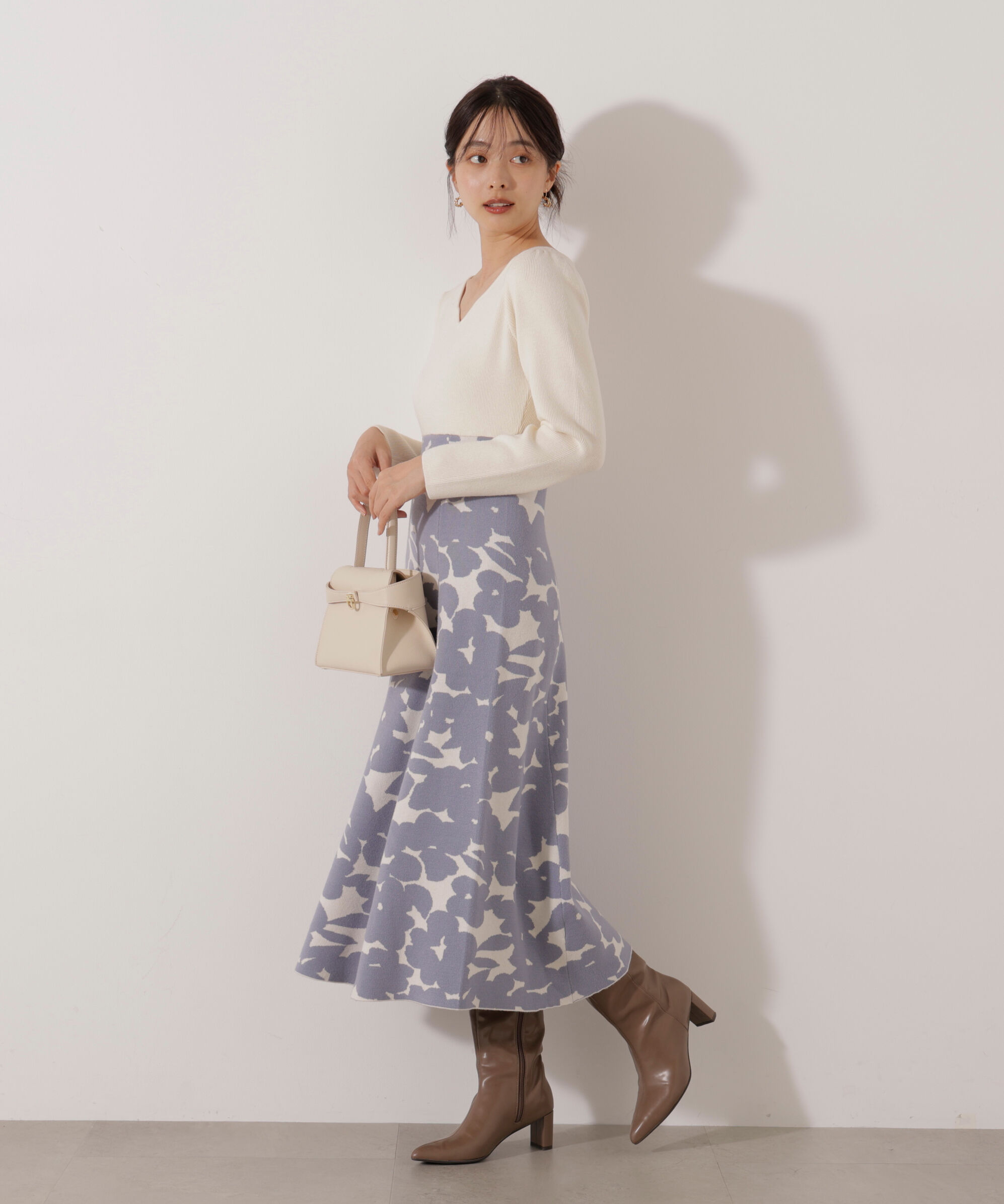 PROPORTION BODY DRESSING「ジャガードフラワーニットワンピース」|ワンピース|